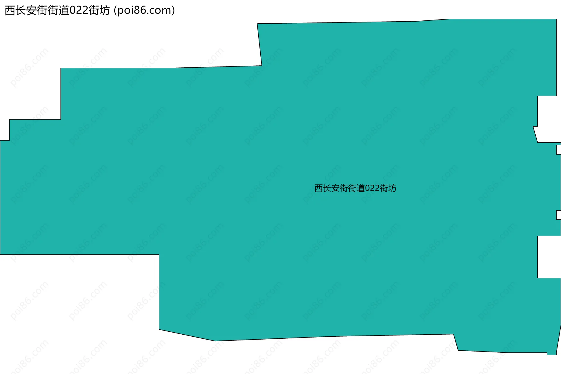 西长安街街道022街坊边界地图
