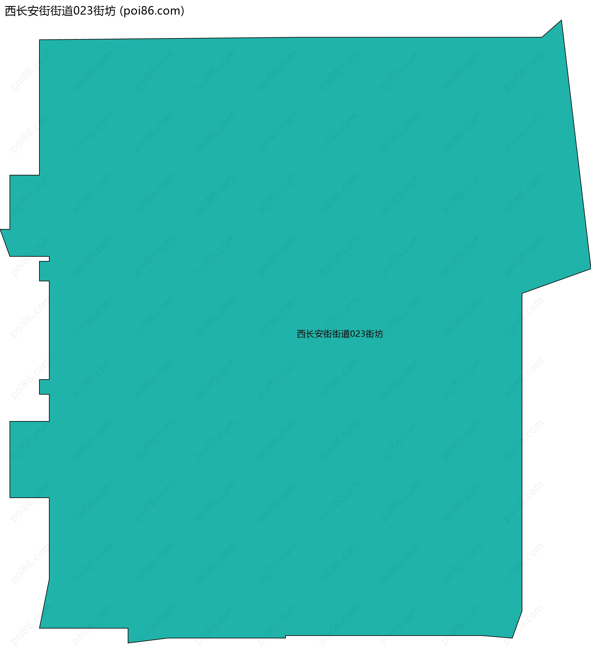 西长安街街道023街坊边界地图