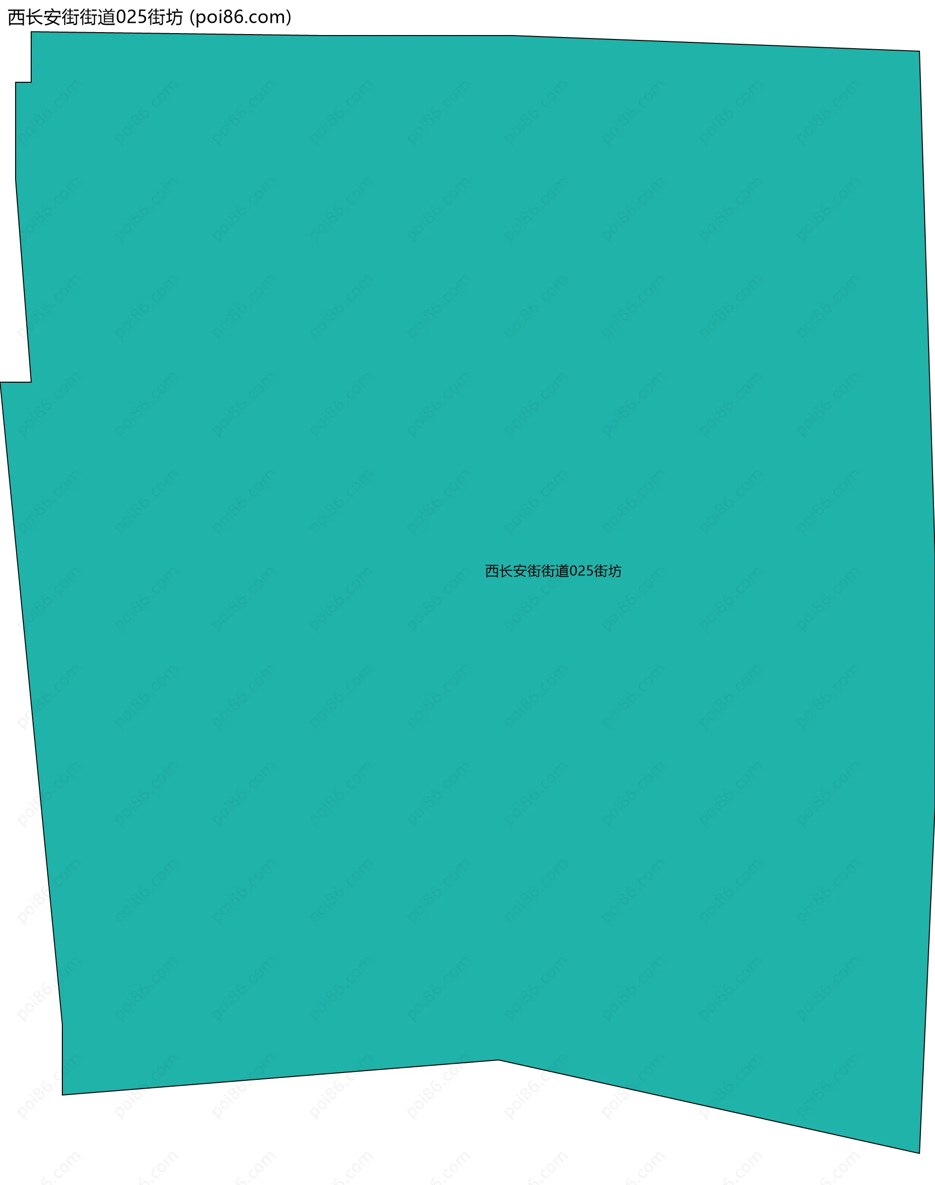 西长安街街道025街坊边界地图