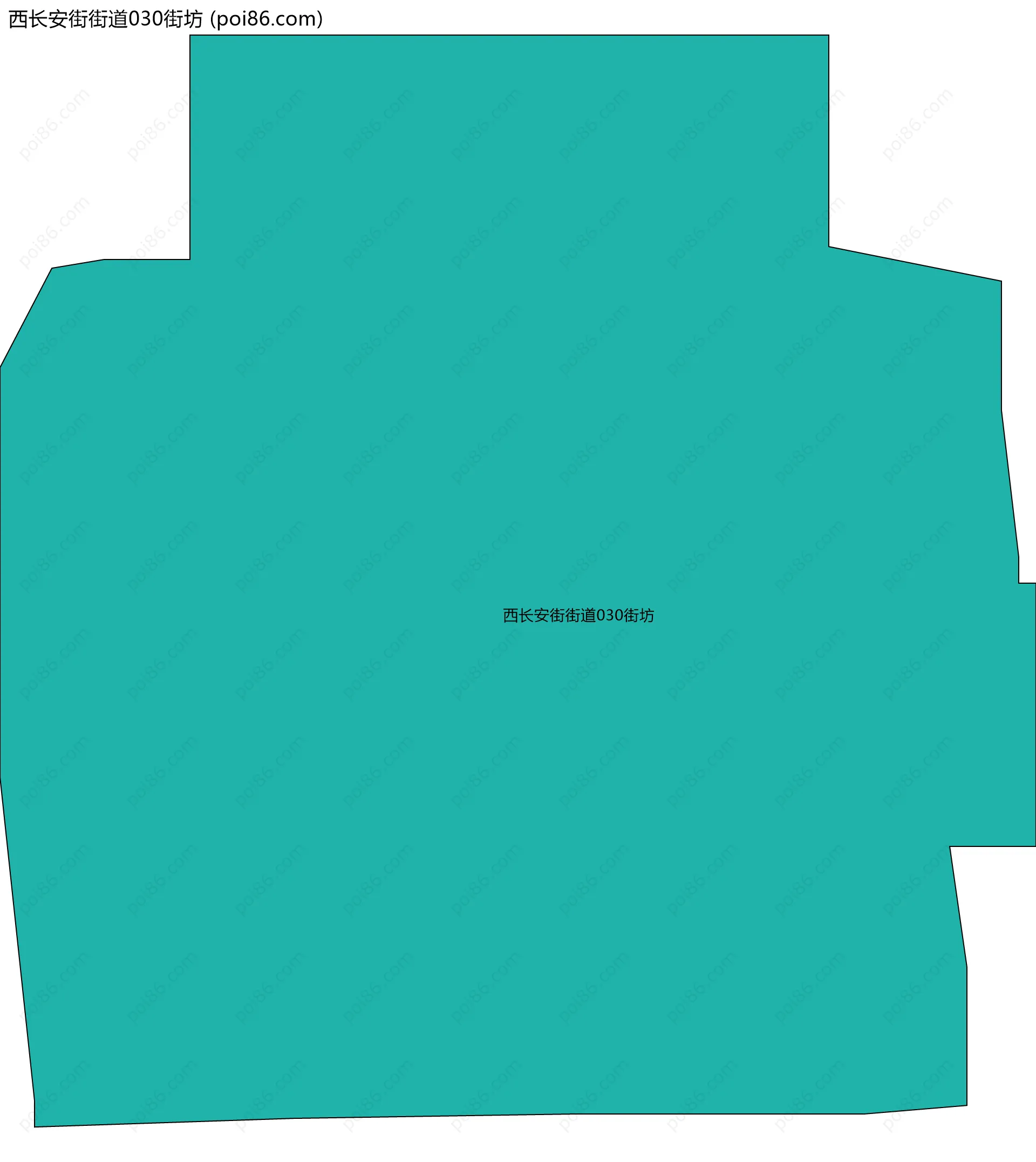 西长安街街道030街坊边界地图