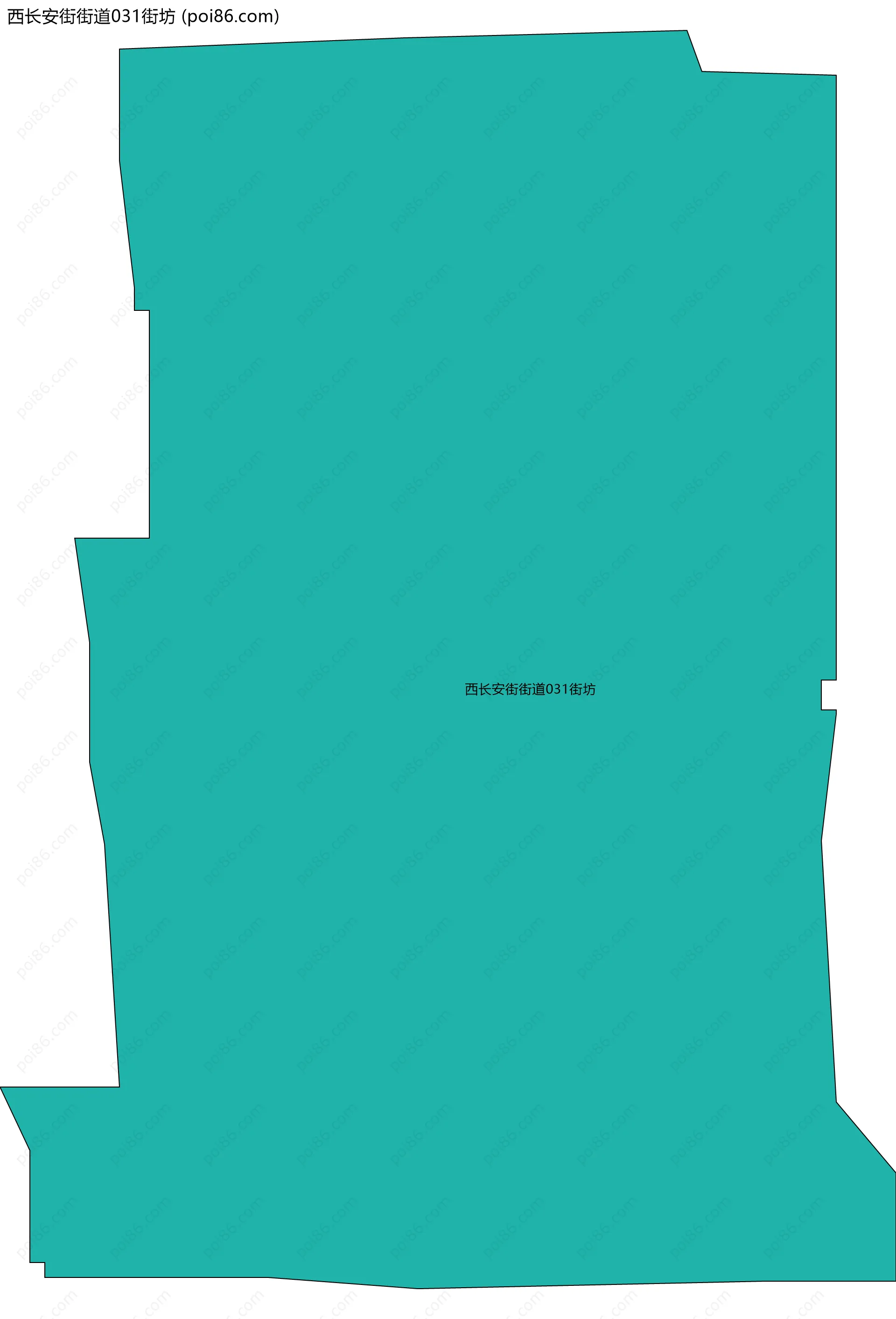西长安街街道031街坊边界地图