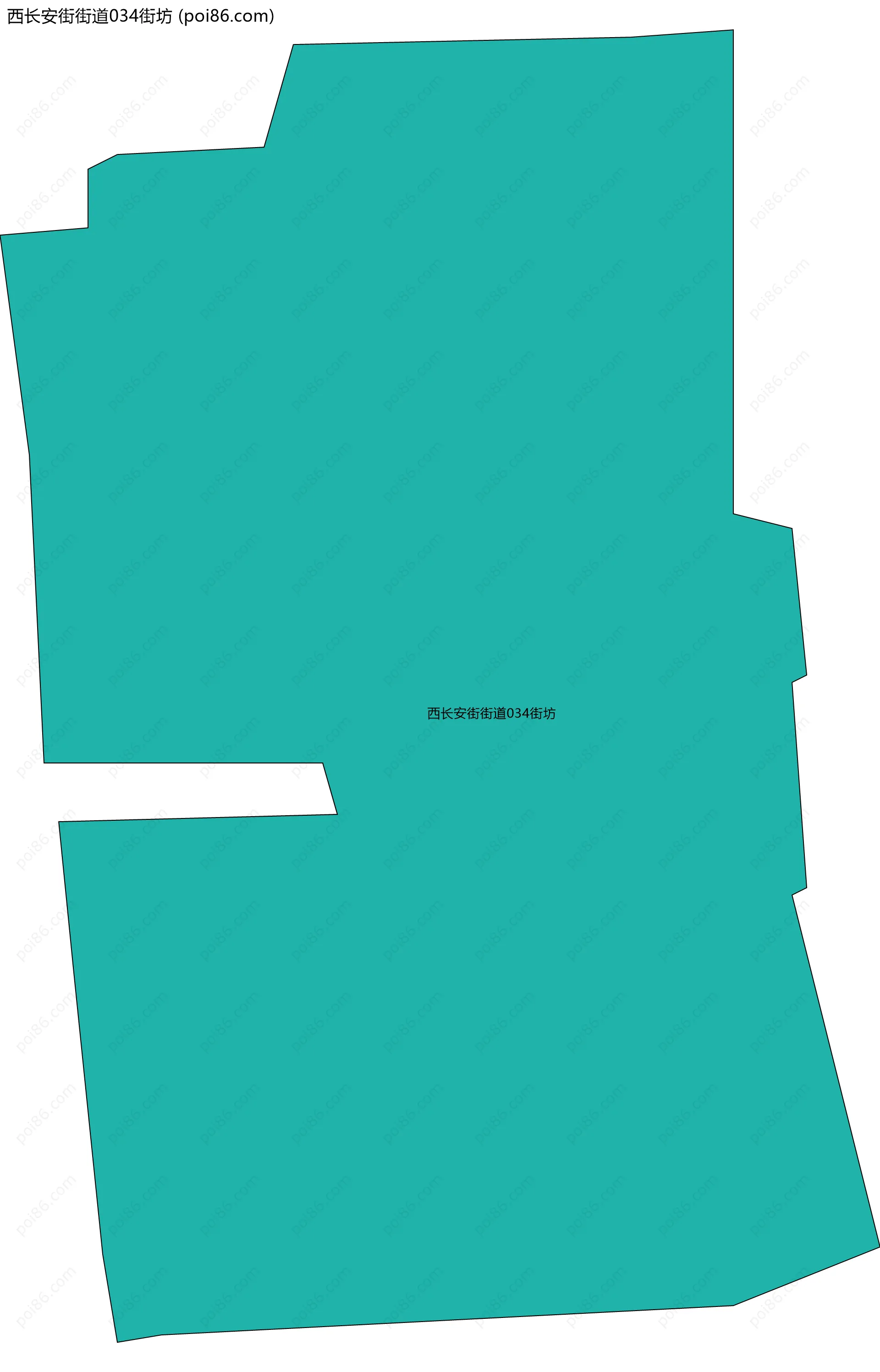 西长安街街道034街坊边界地图