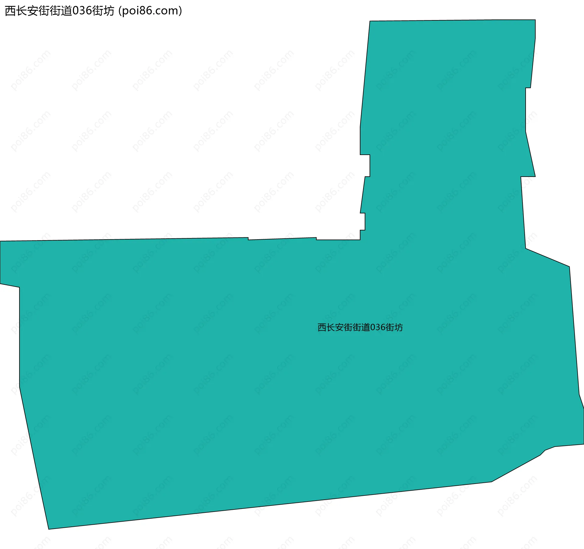 西长安街街道036街坊边界地图