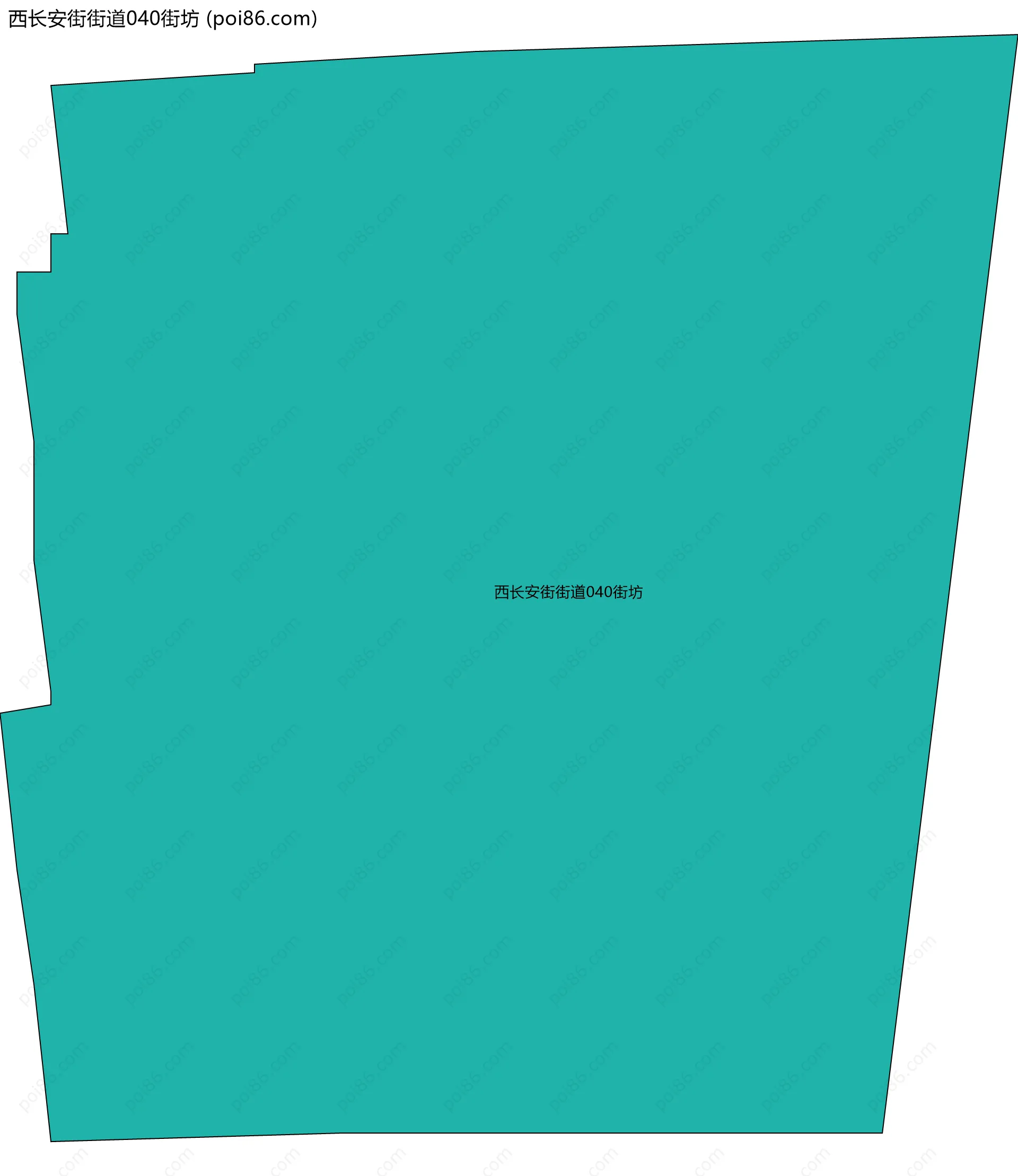 西长安街街道040街坊边界地图