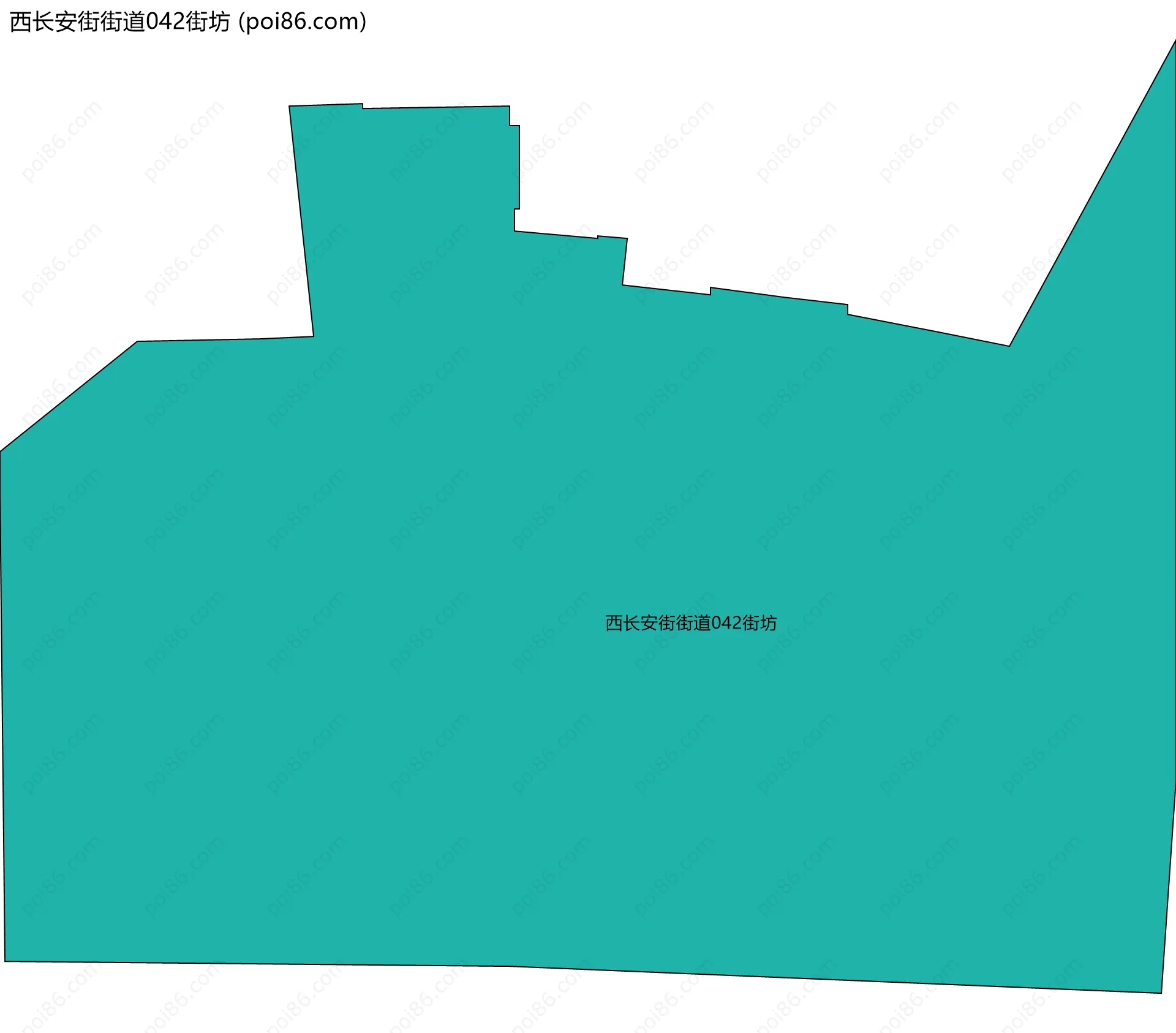 西长安街街道042街坊边界地图
