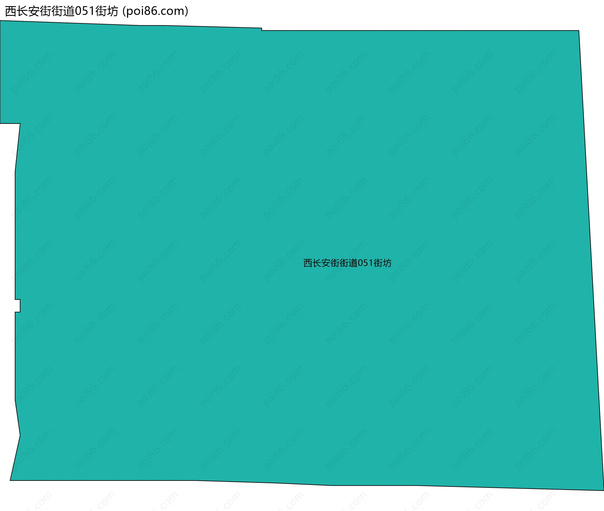 西长安街街道051街坊边界地图