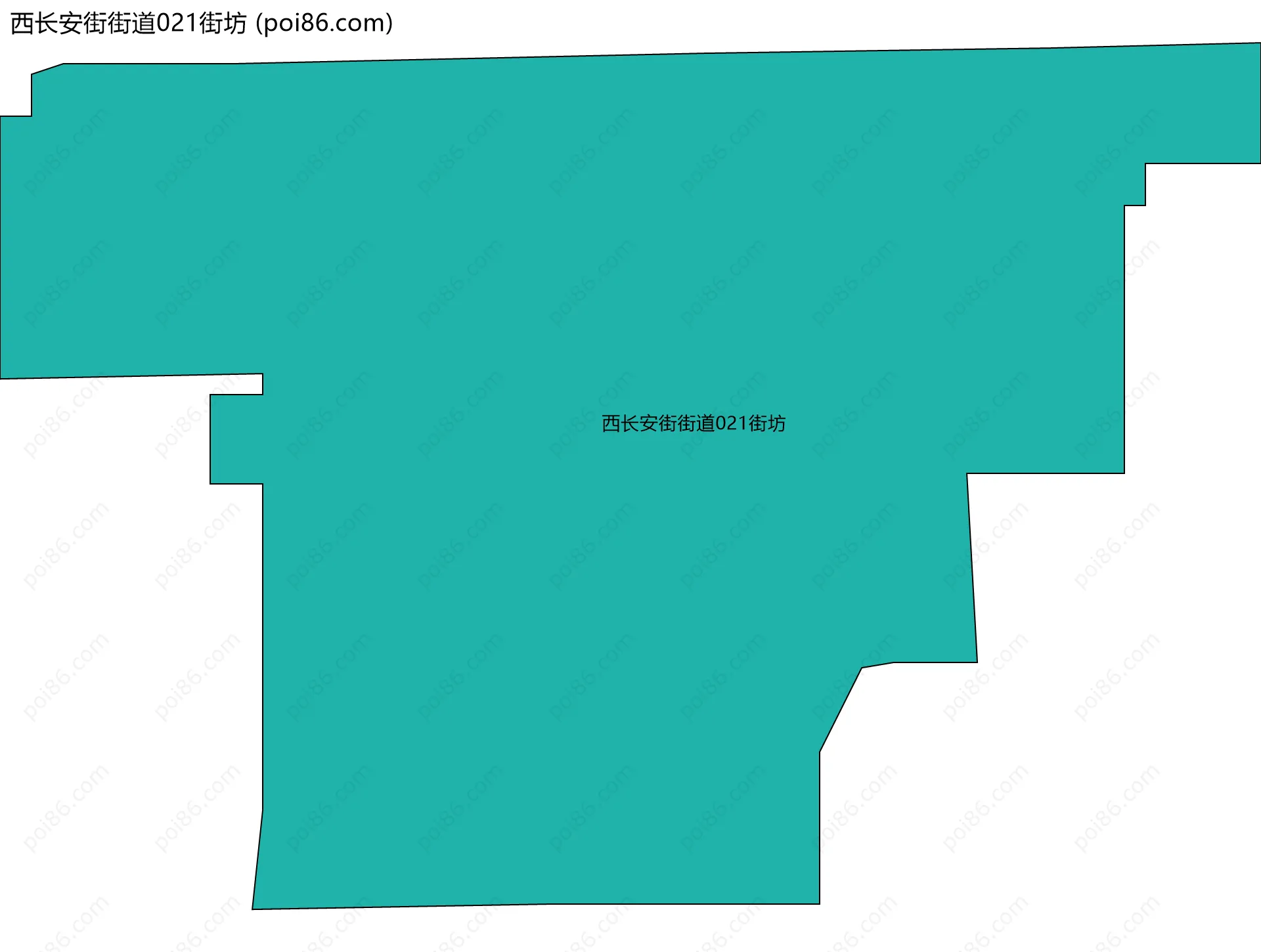 西长安街街道021街坊边界地图