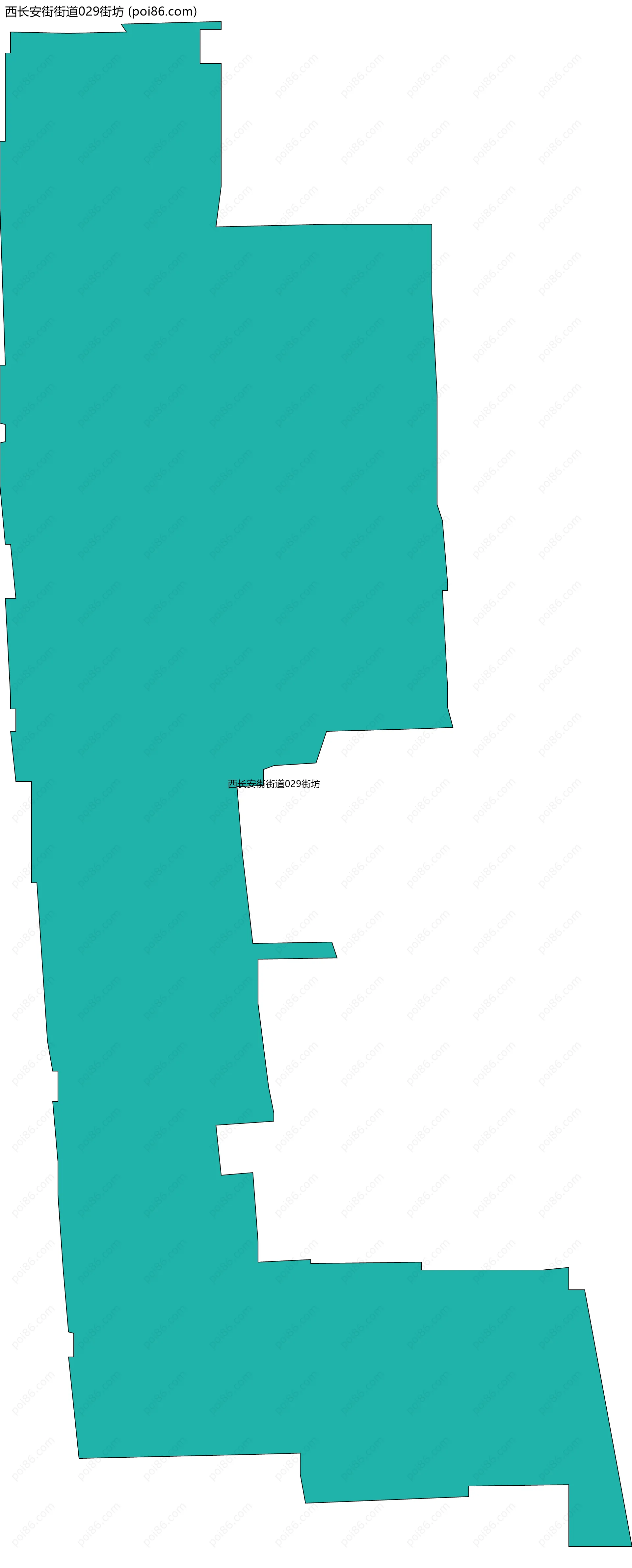 西长安街街道029街坊边界地图