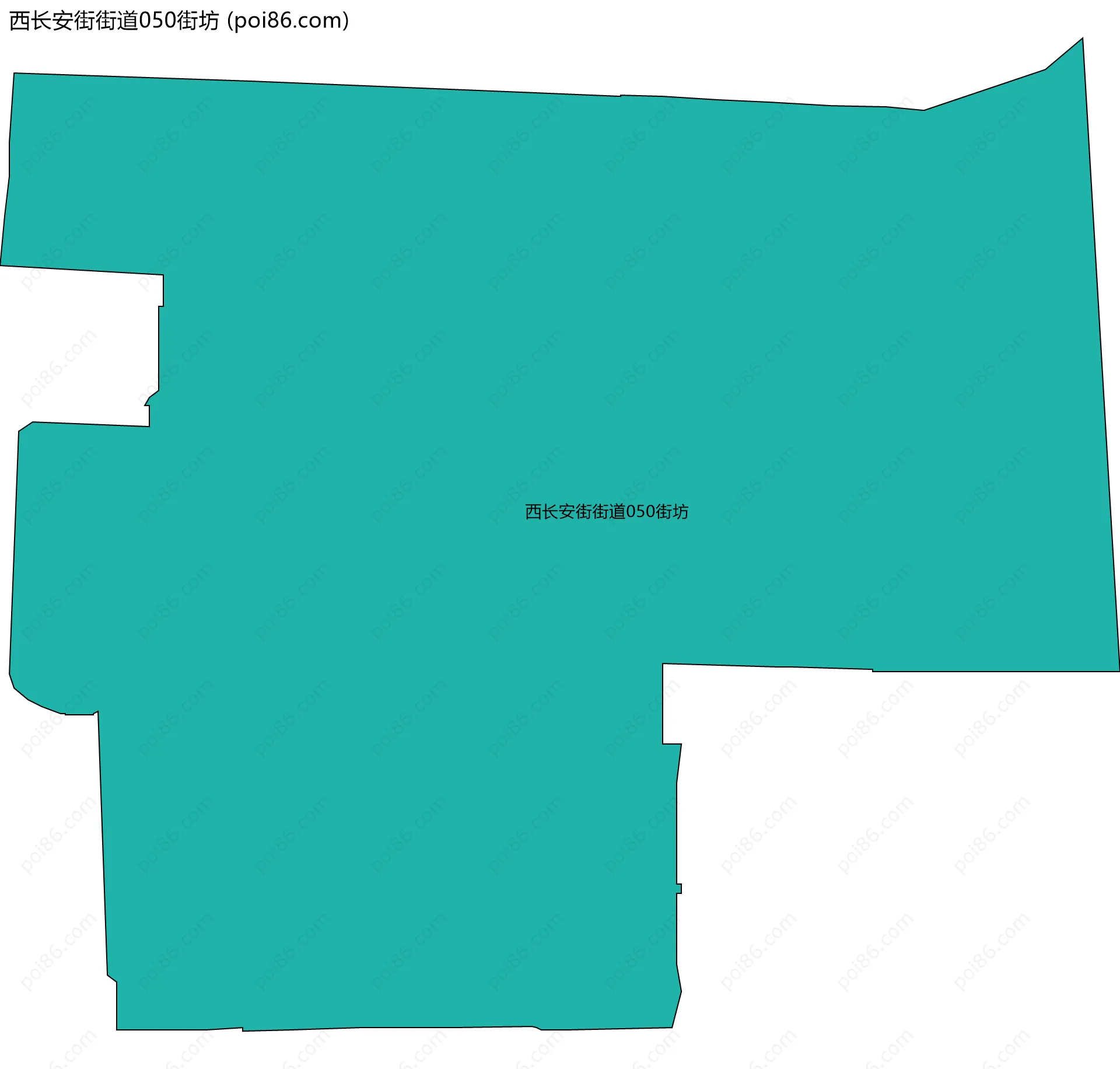 西长安街街道050街坊边界地图