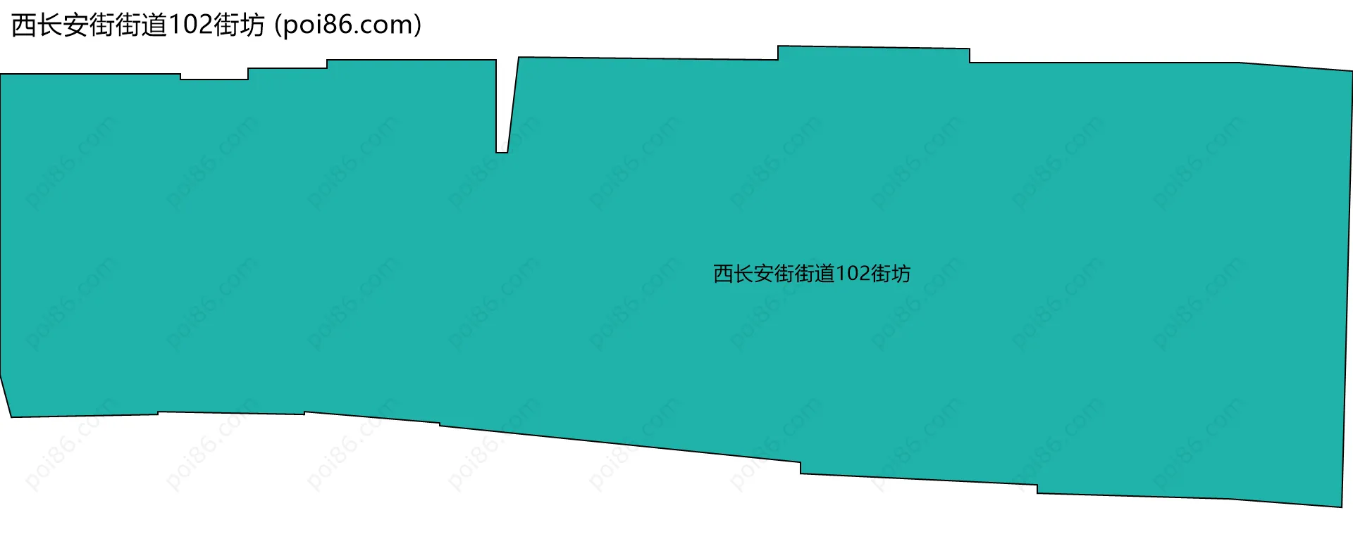 西长安街街道102街坊边界地图