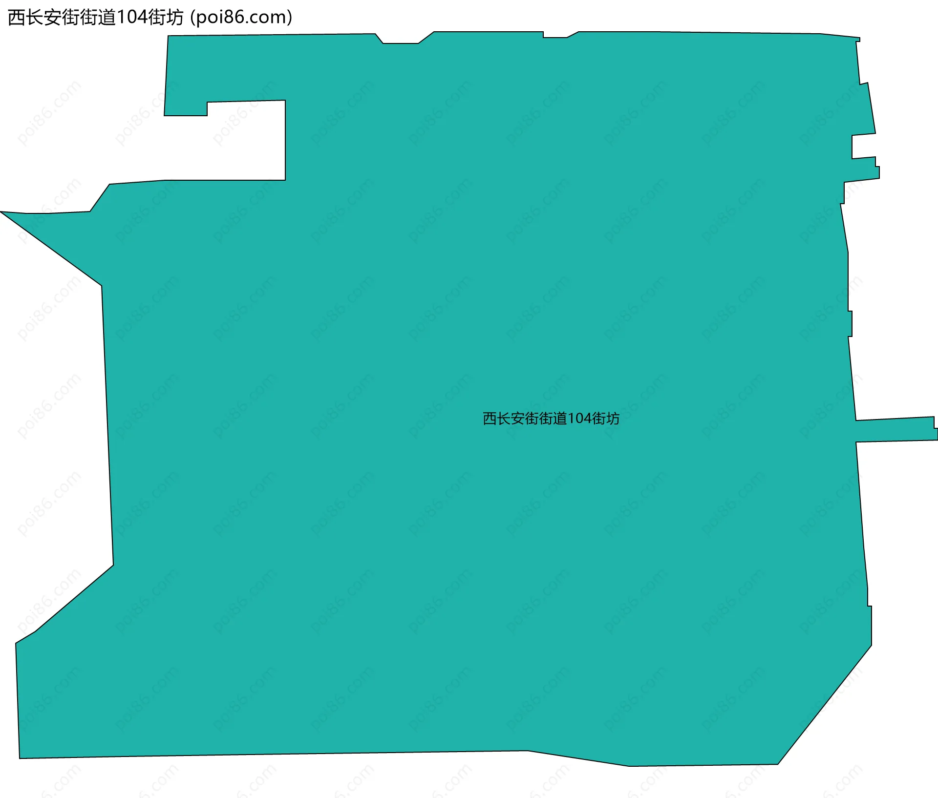 西长安街街道104街坊边界地图