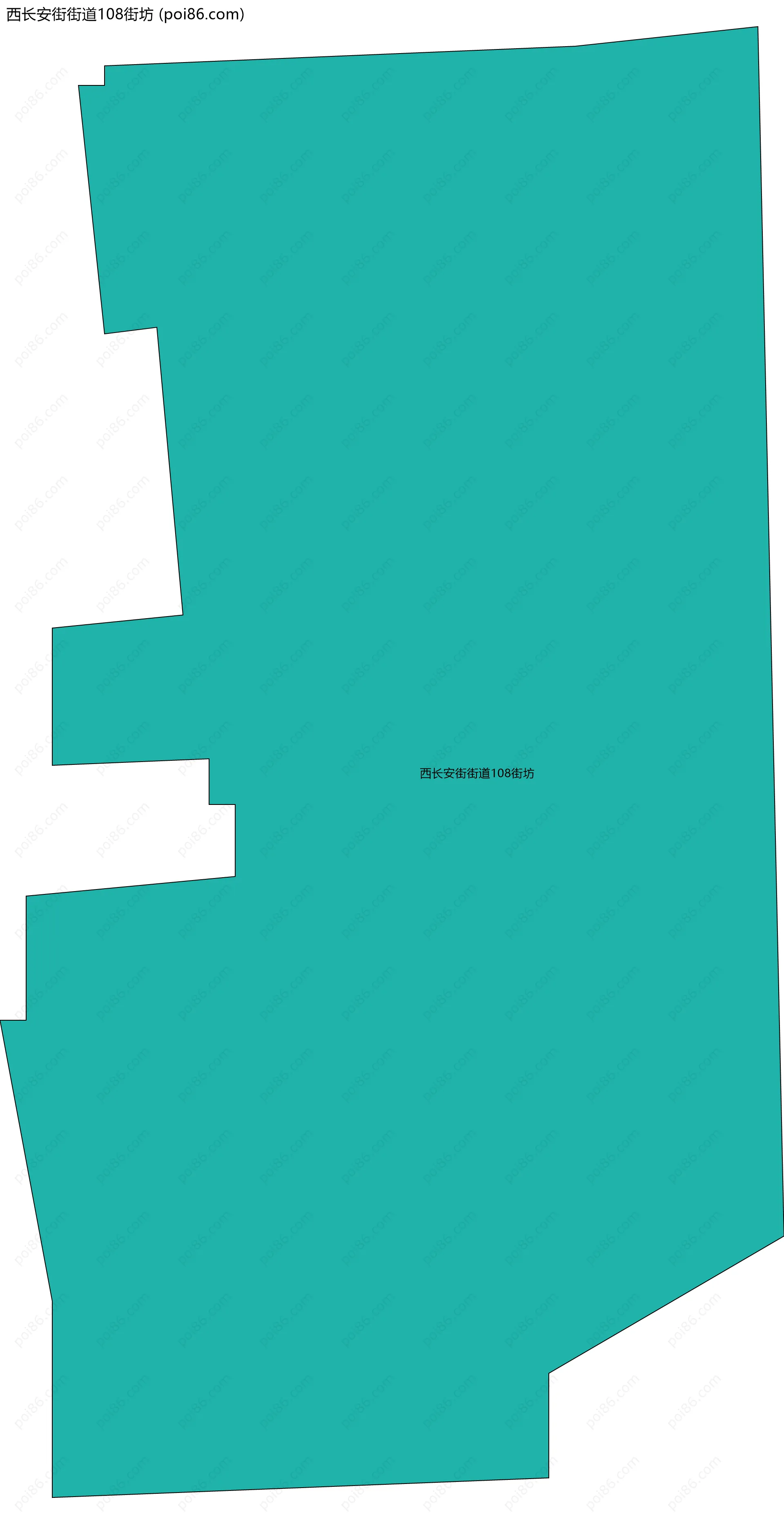 西长安街街道108街坊边界地图