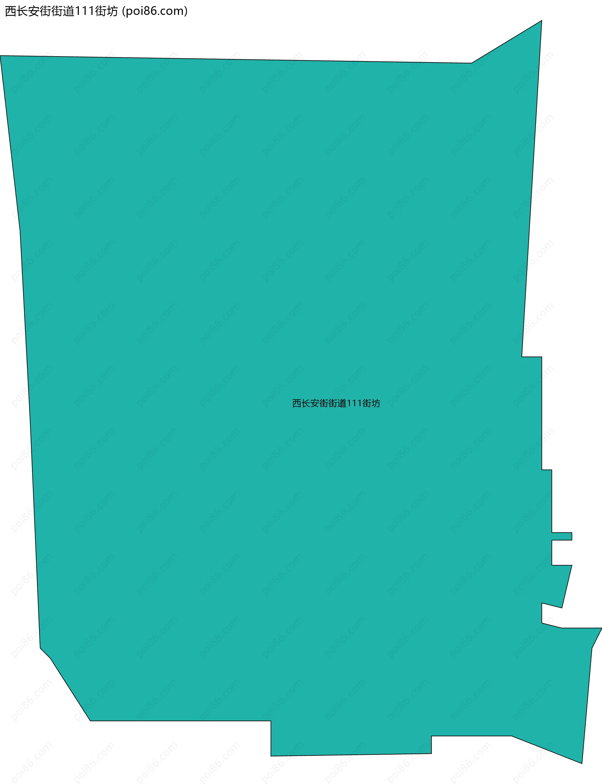 西长安街街道111街坊边界地图