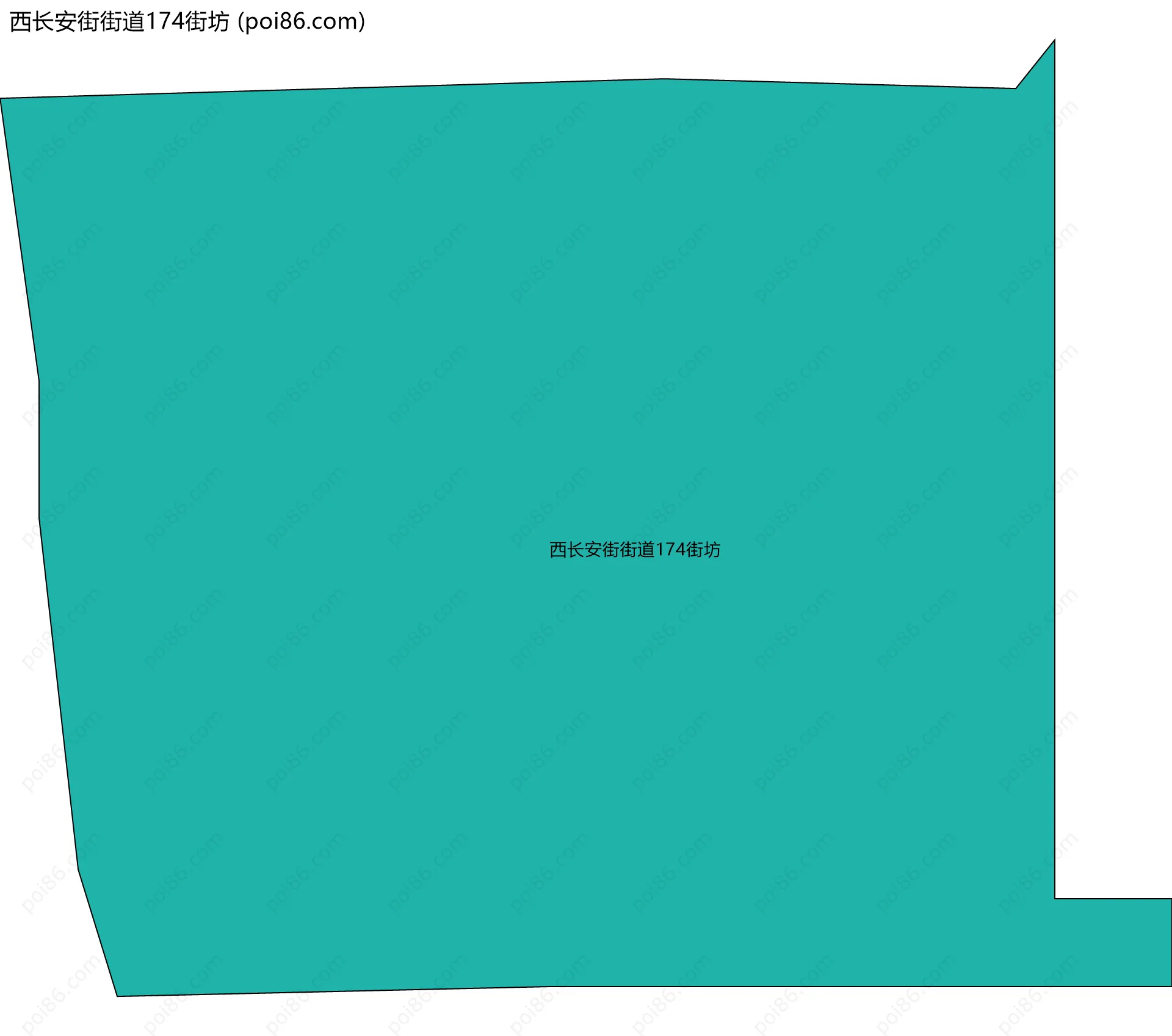西长安街街道174街坊边界地图