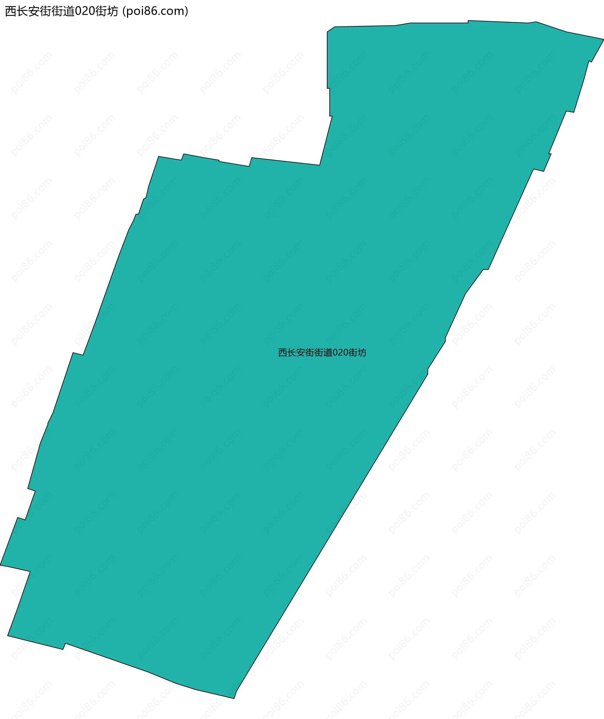 西长安街街道020街坊边界地图