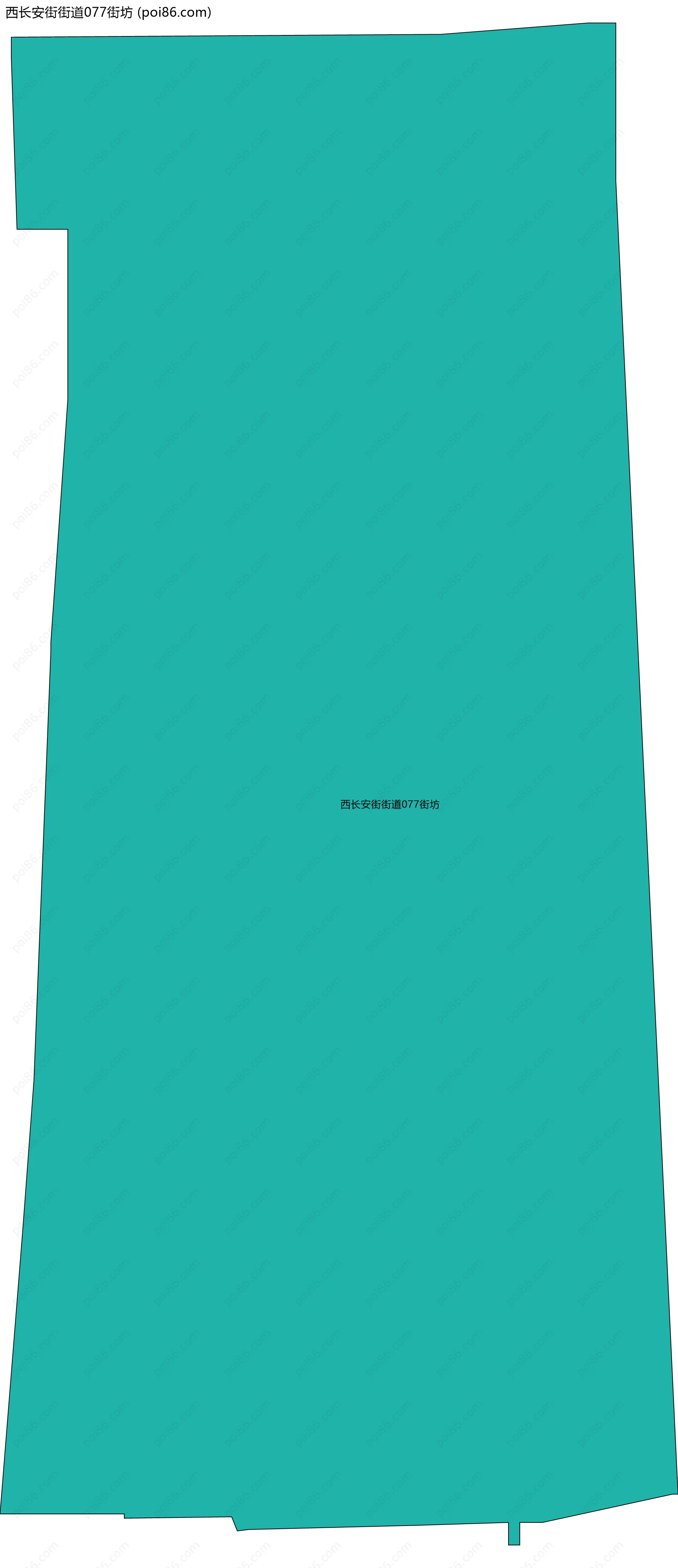 西长安街街道077街坊边界地图