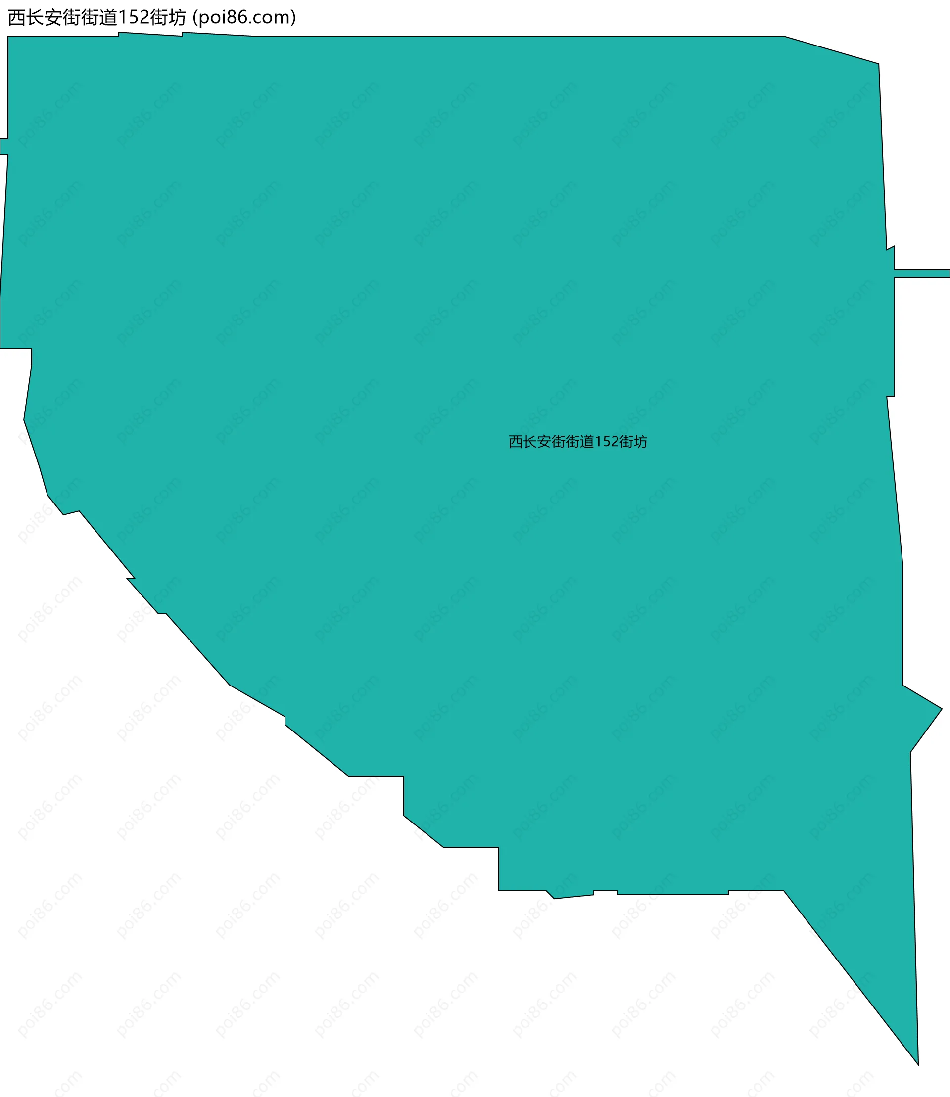 西长安街街道152街坊边界地图