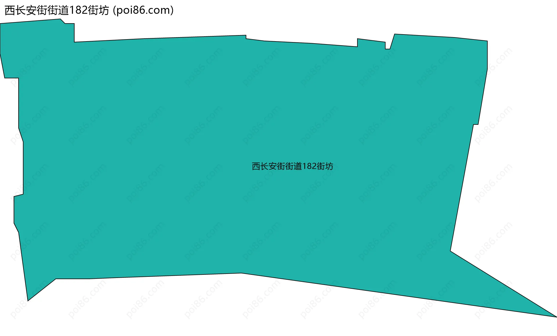 西长安街街道182街坊边界地图