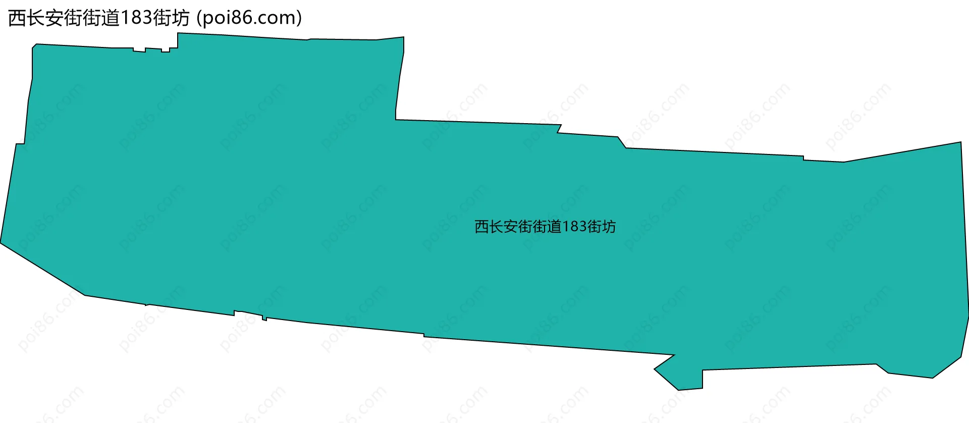 西长安街街道183街坊边界地图