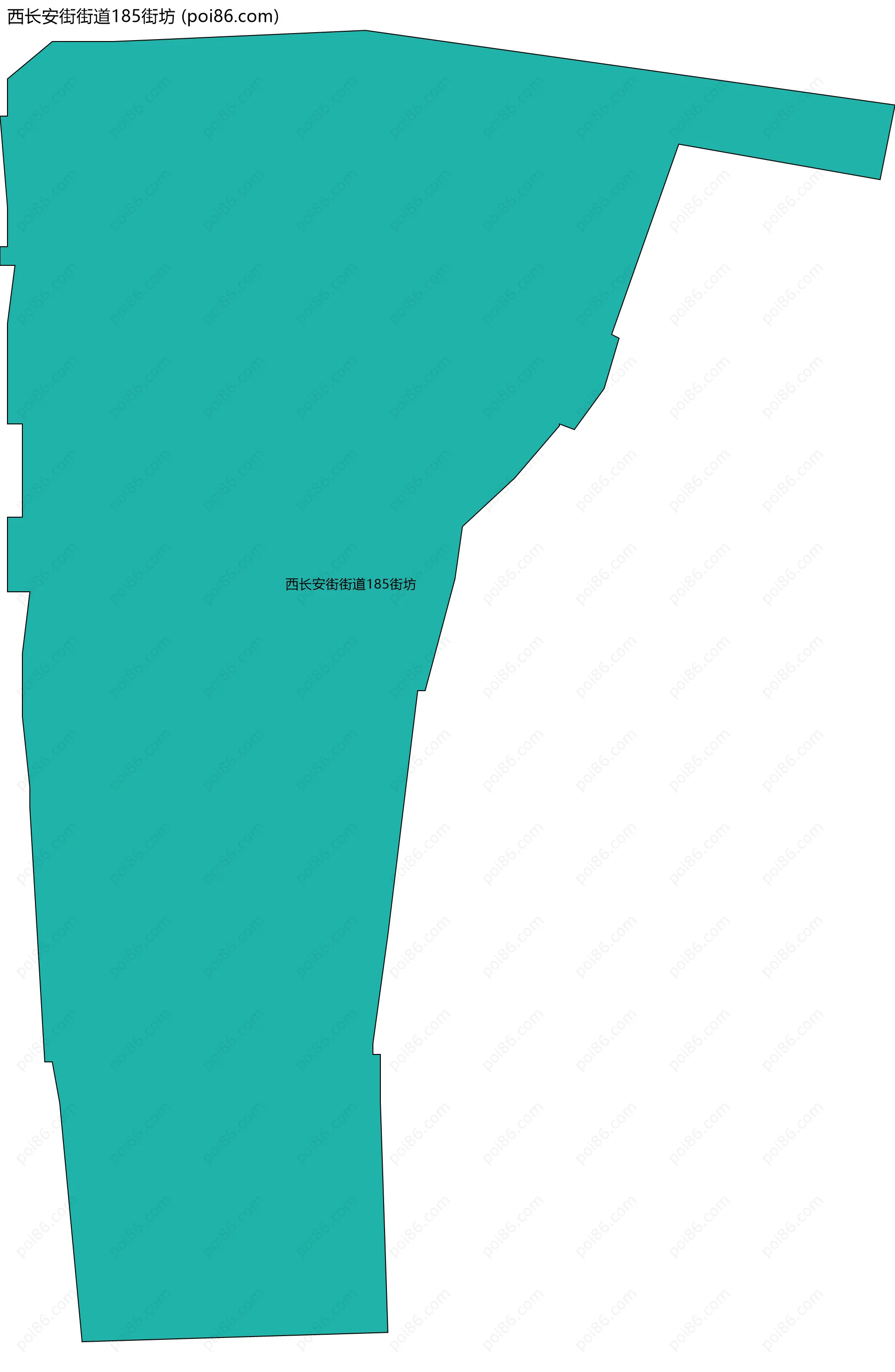 西长安街街道185街坊边界地图