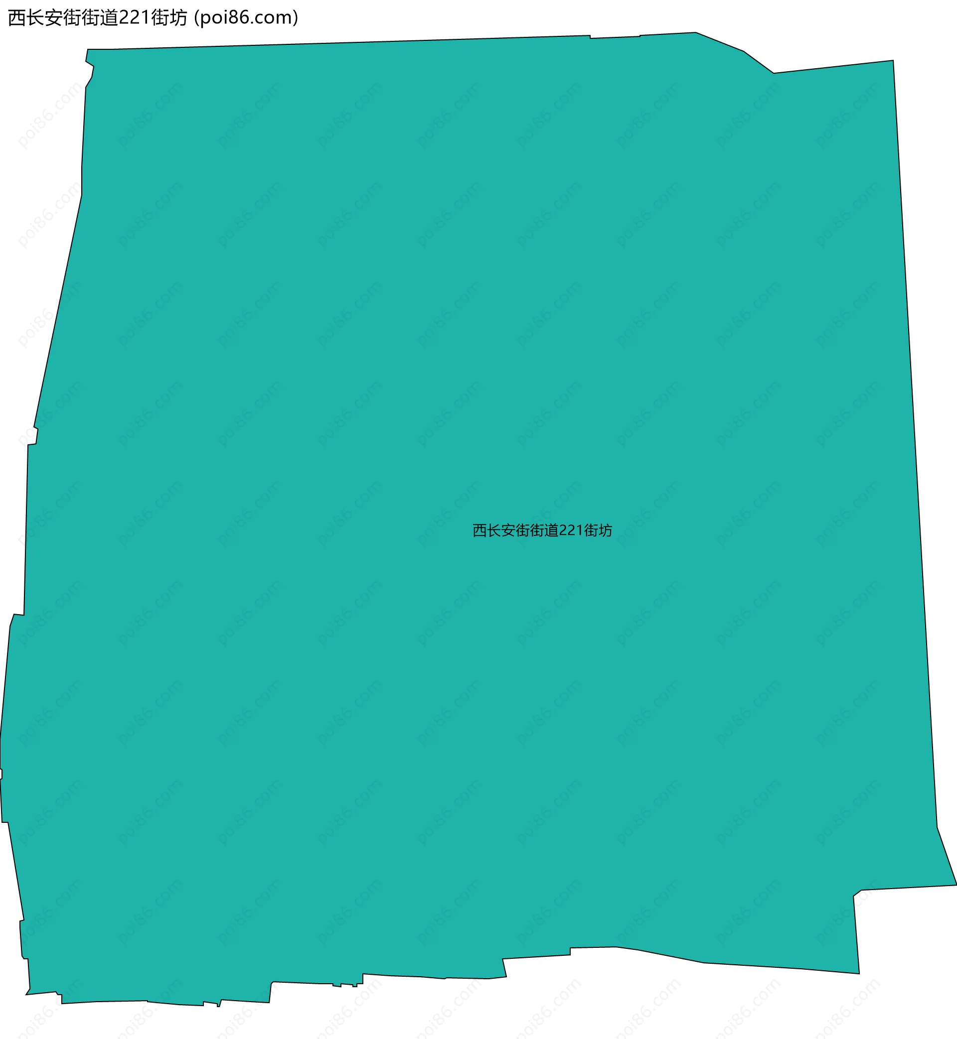 西长安街街道221街坊边界地图