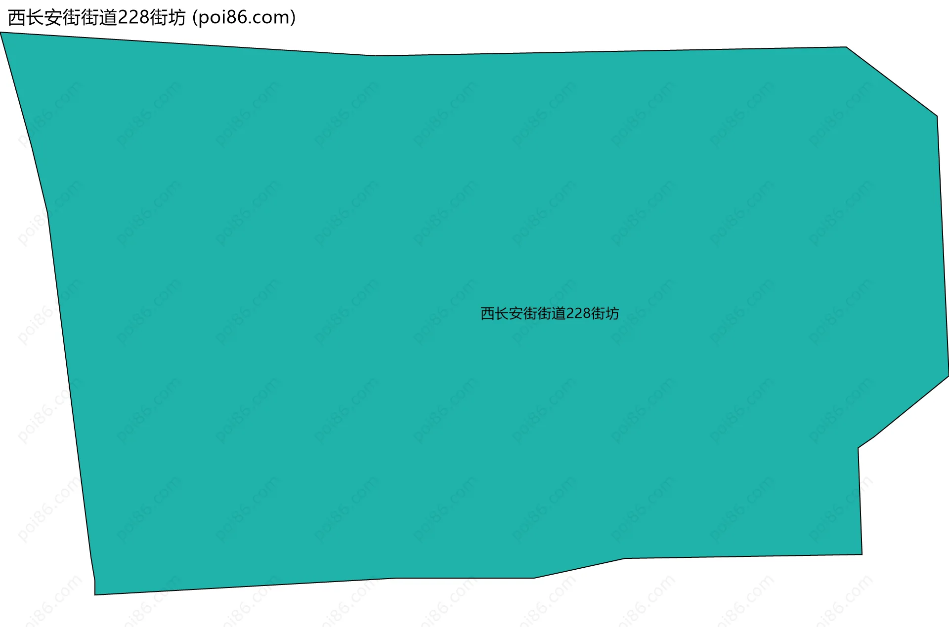 西长安街街道228街坊边界地图