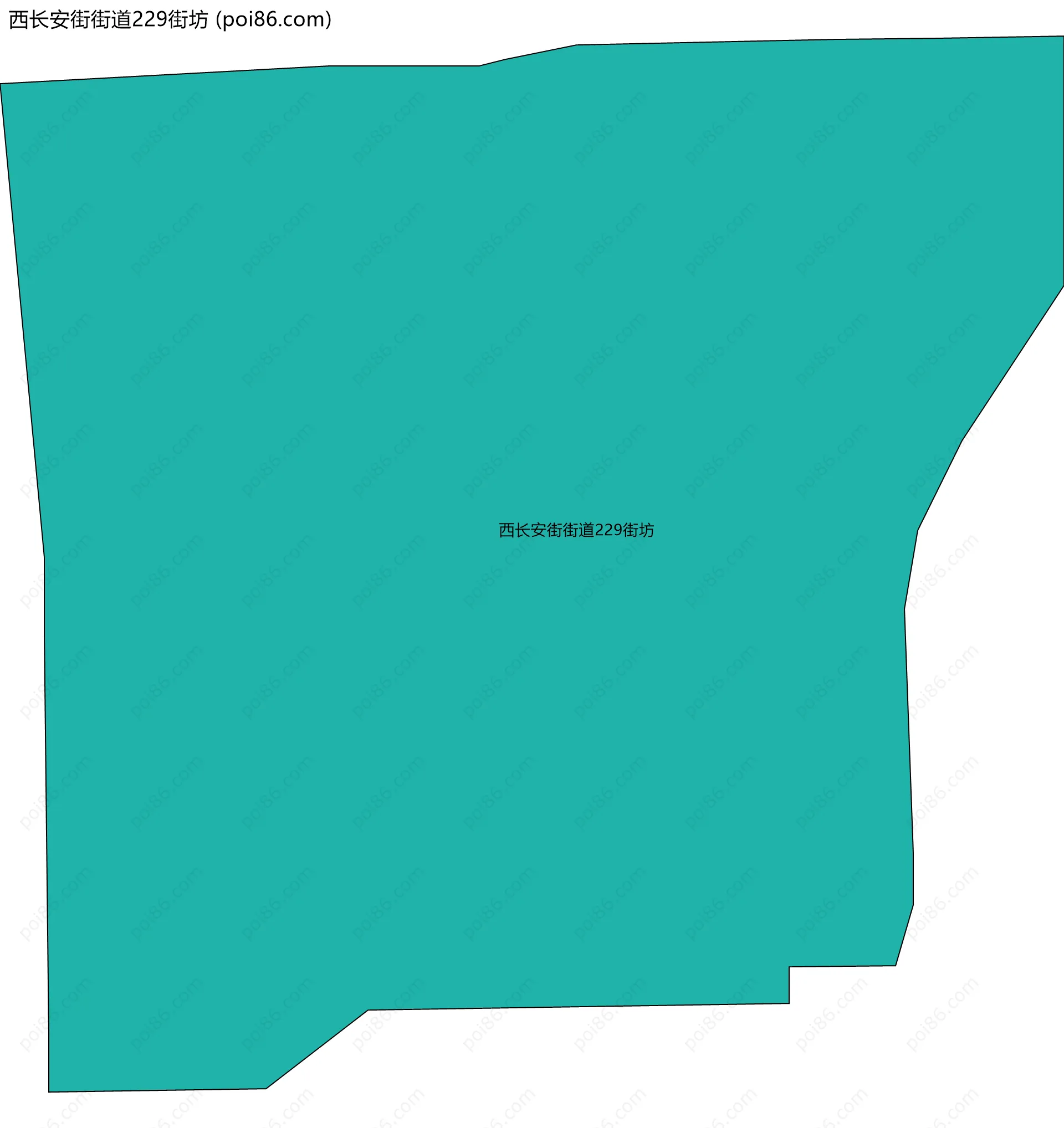 西长安街街道229街坊边界地图