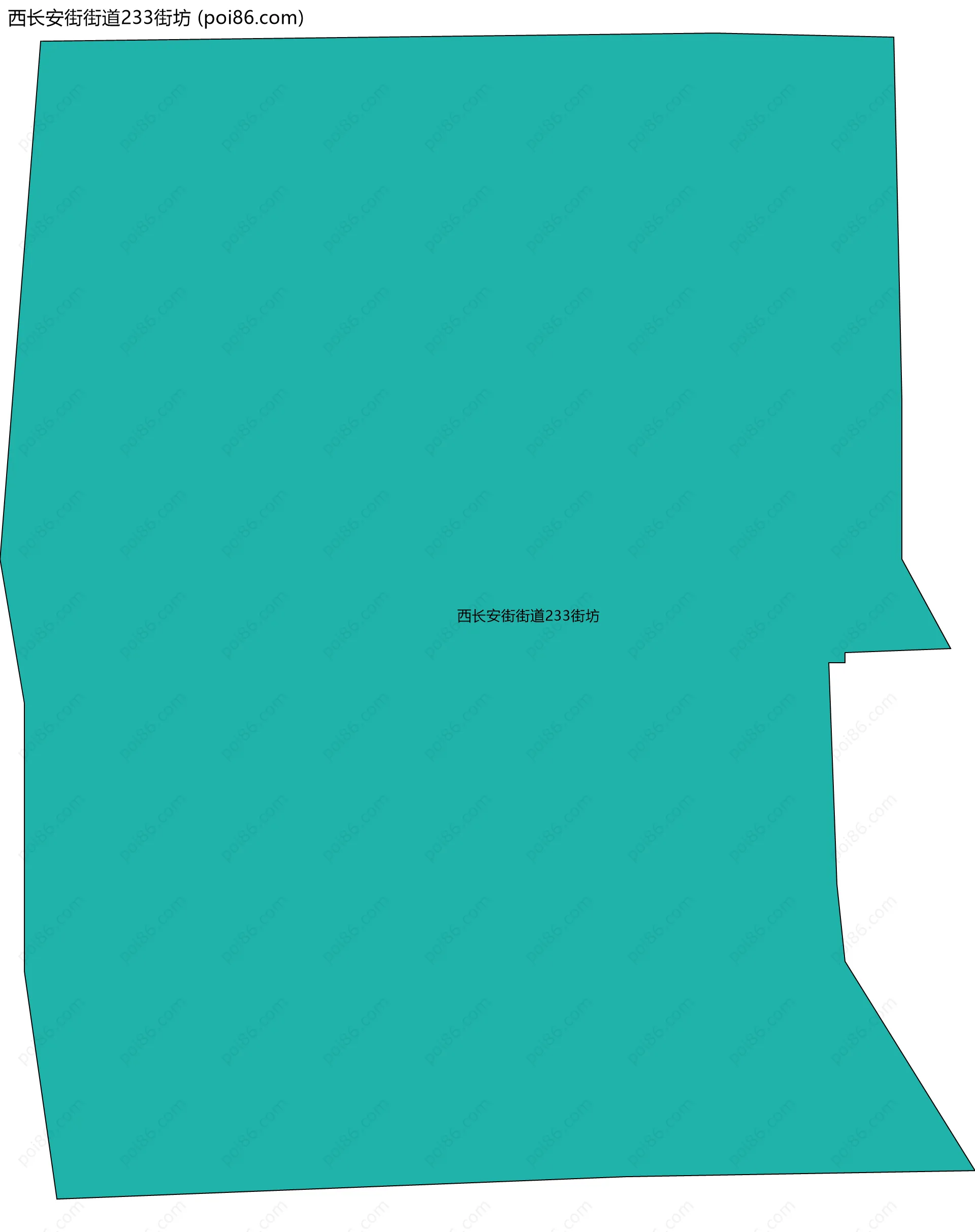 西长安街街道233街坊边界地图