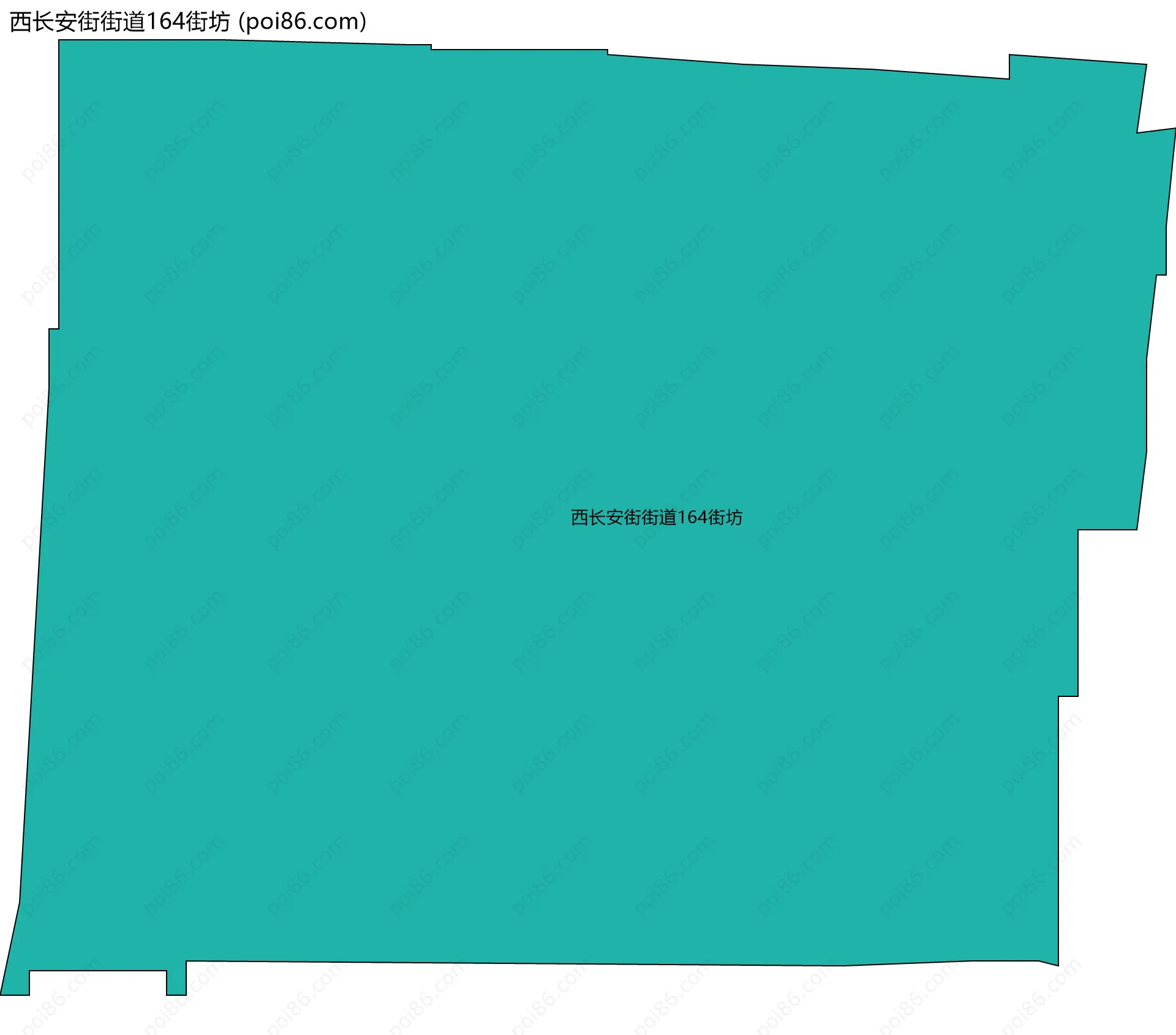 西长安街街道164街坊边界地图