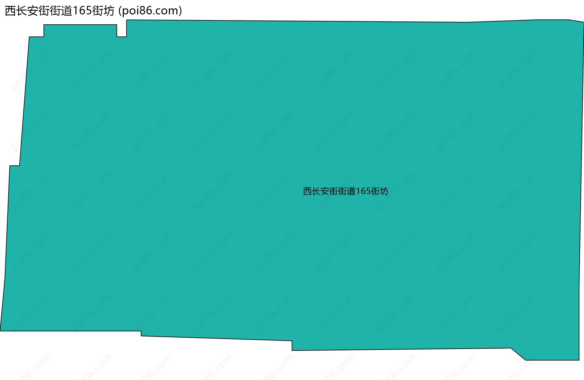 西长安街街道165街坊边界地图
