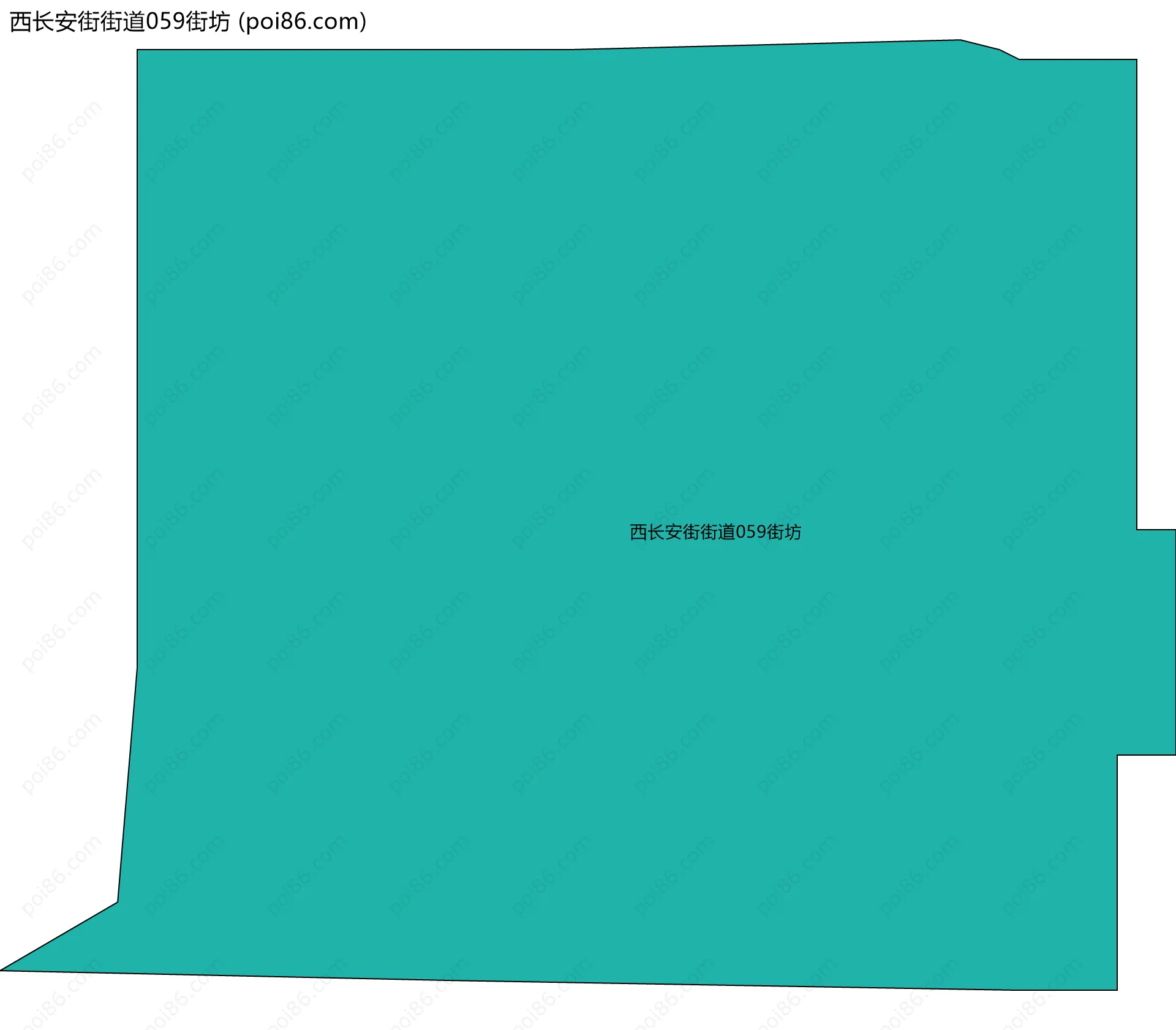西长安街街道059街坊边界地图