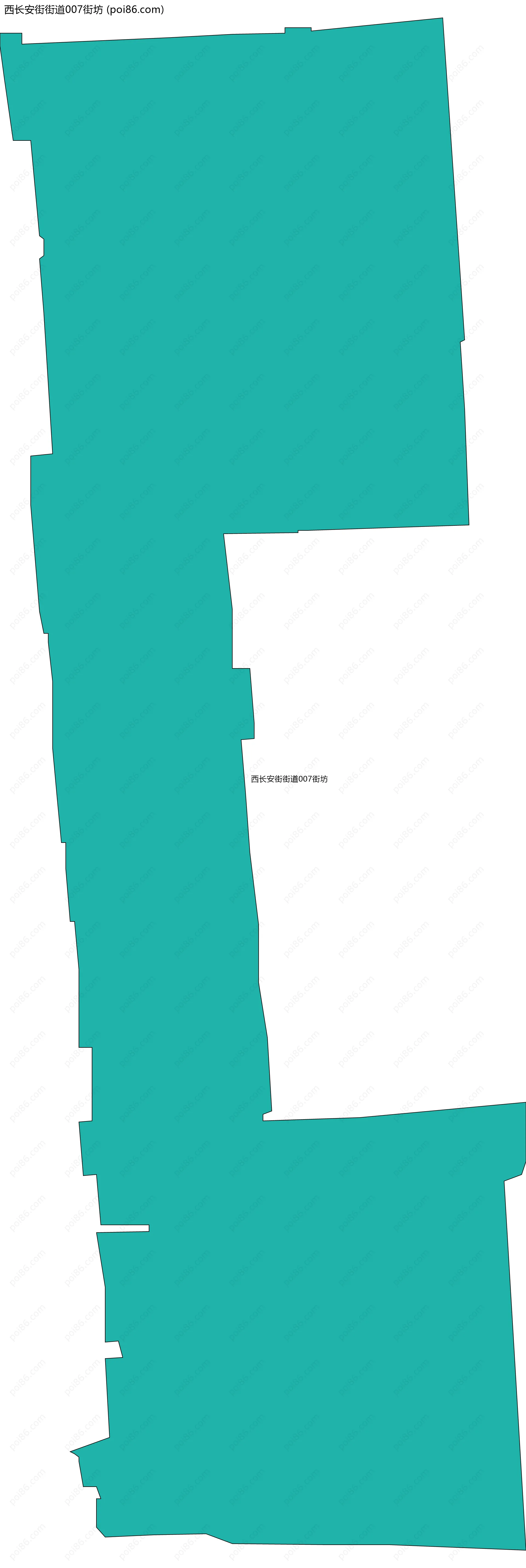 西长安街街道007街坊边界地图