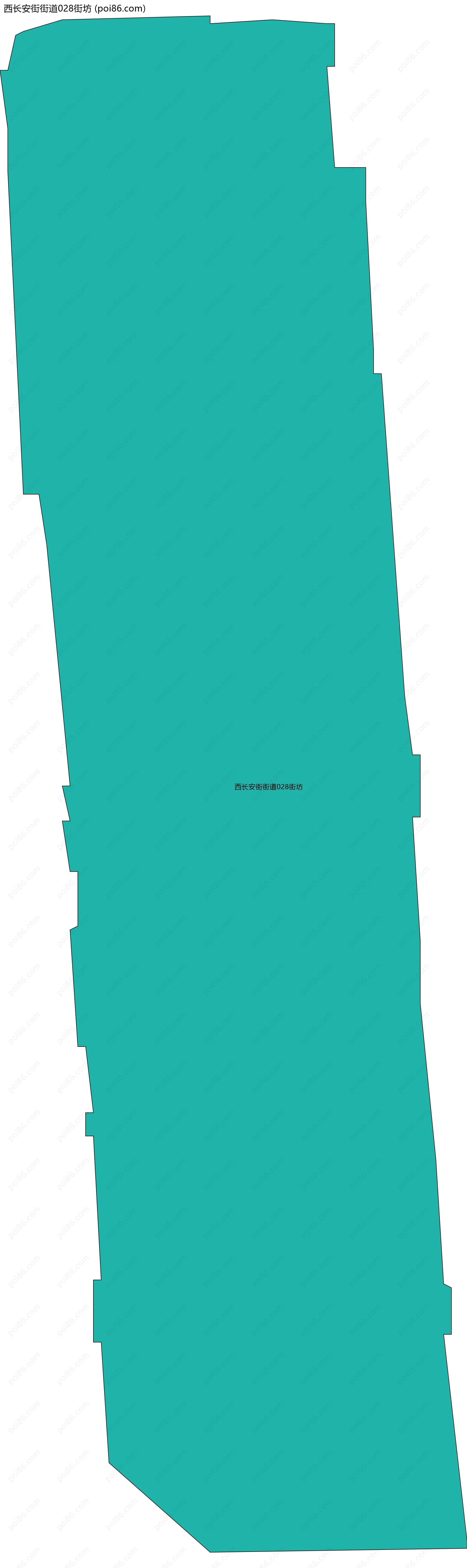 西长安街街道028街坊边界地图