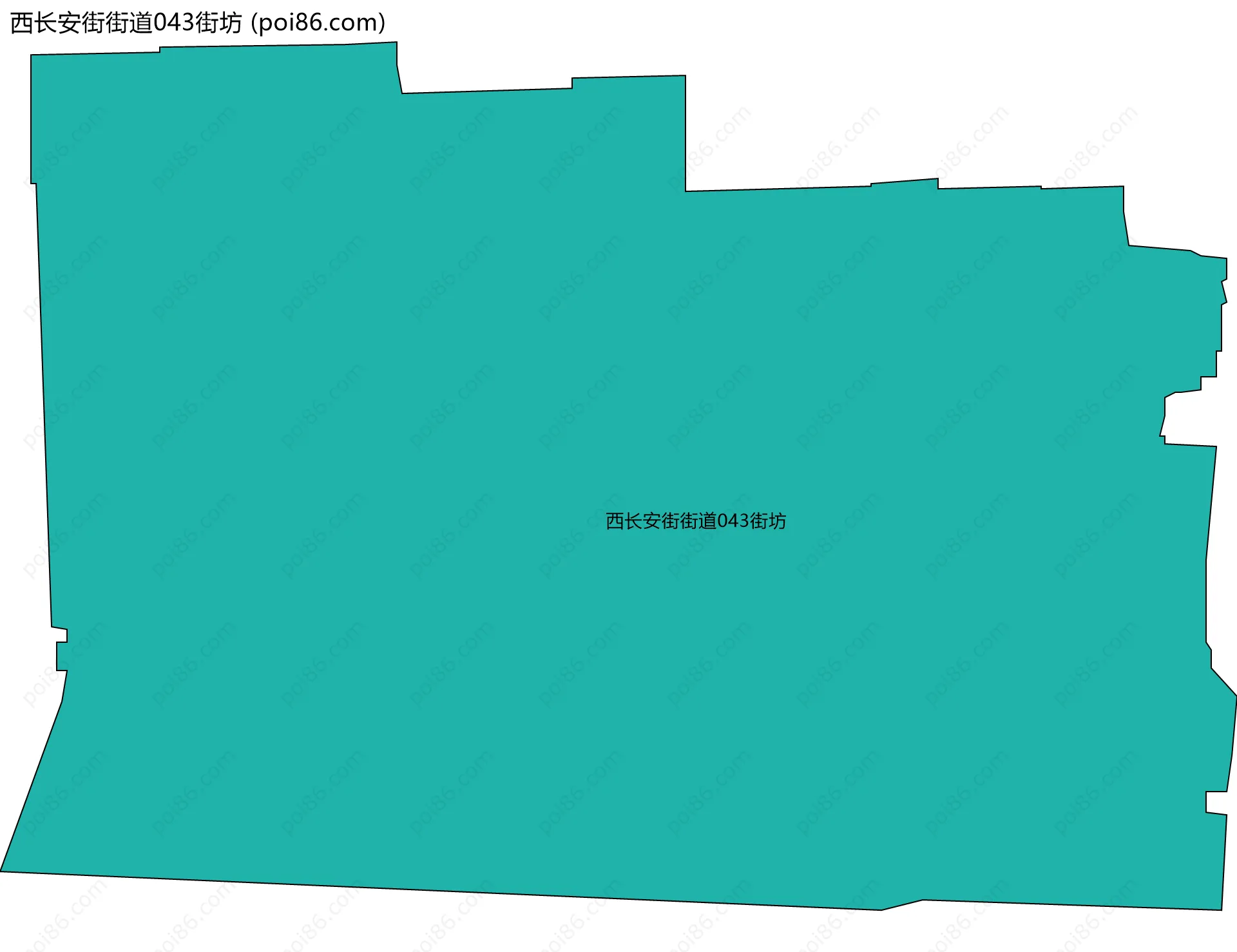 西长安街街道043街坊边界地图