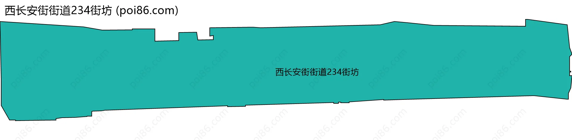 西长安街街道234街坊边界地图
