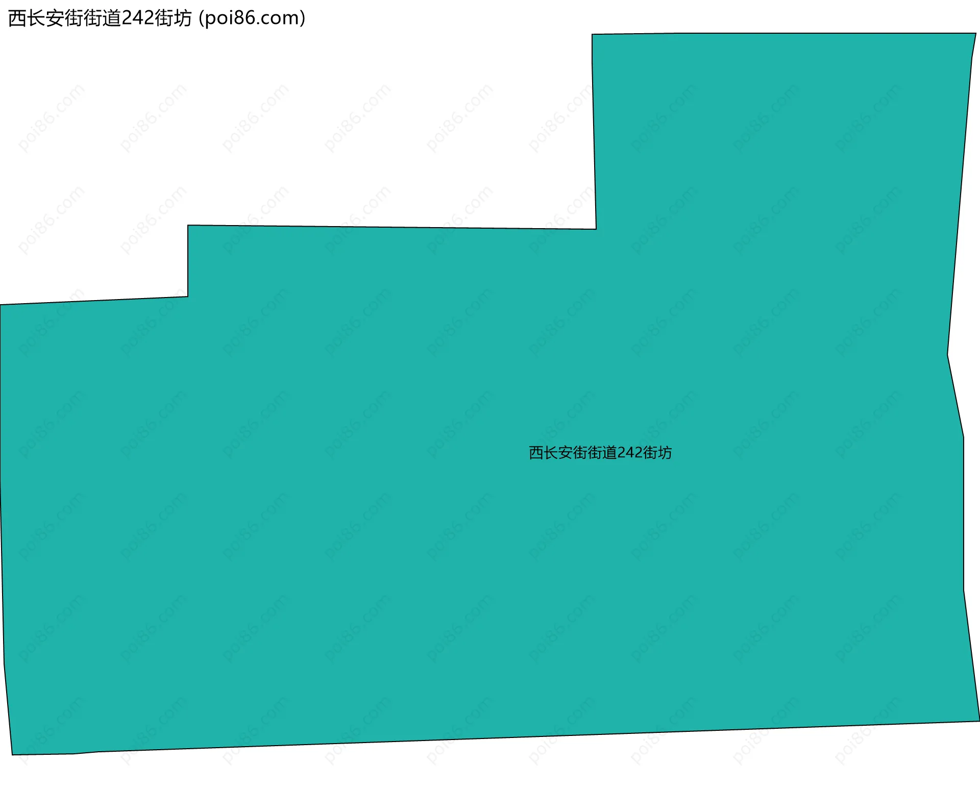 西长安街街道242街坊边界地图