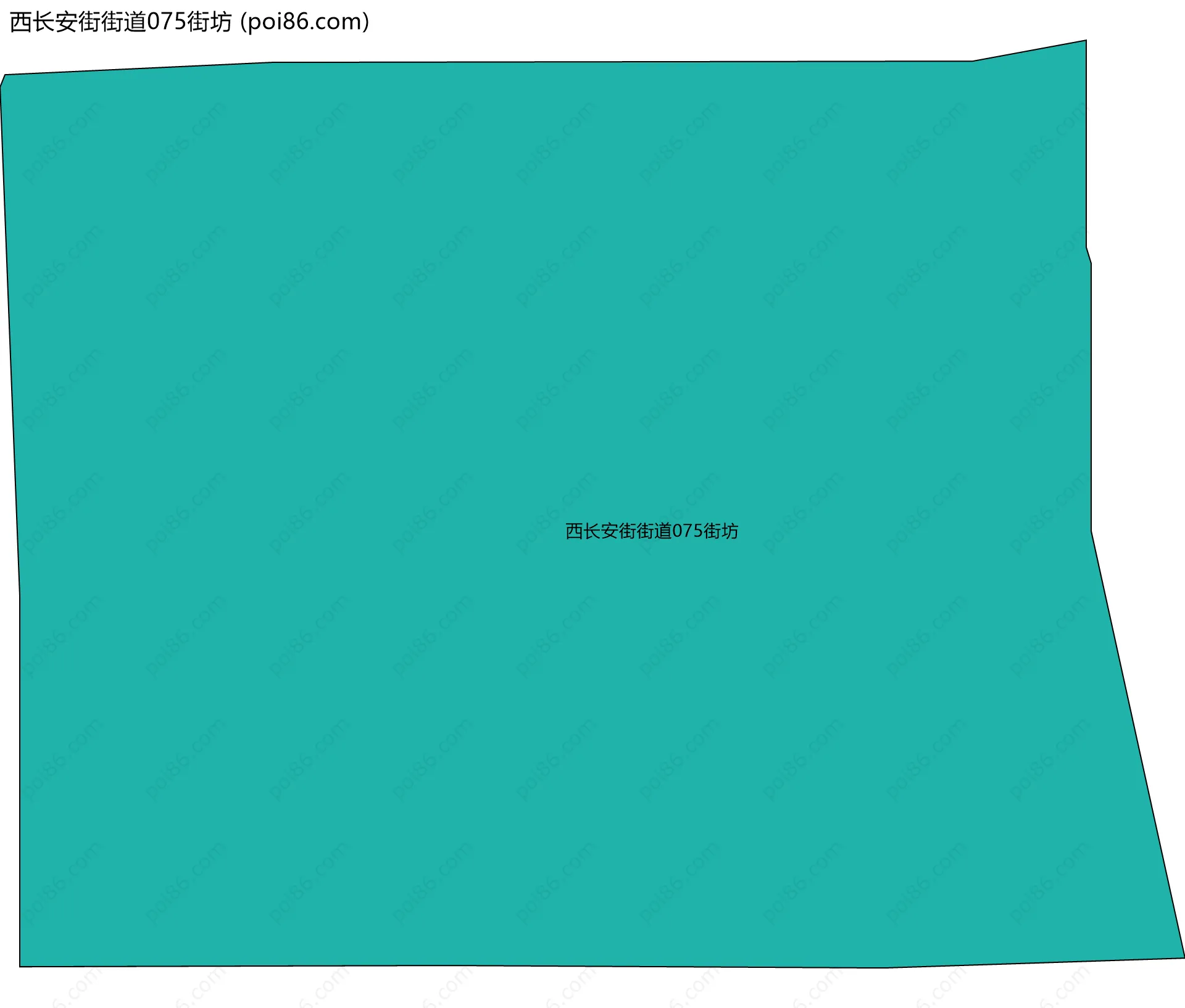 西长安街街道075街坊边界地图