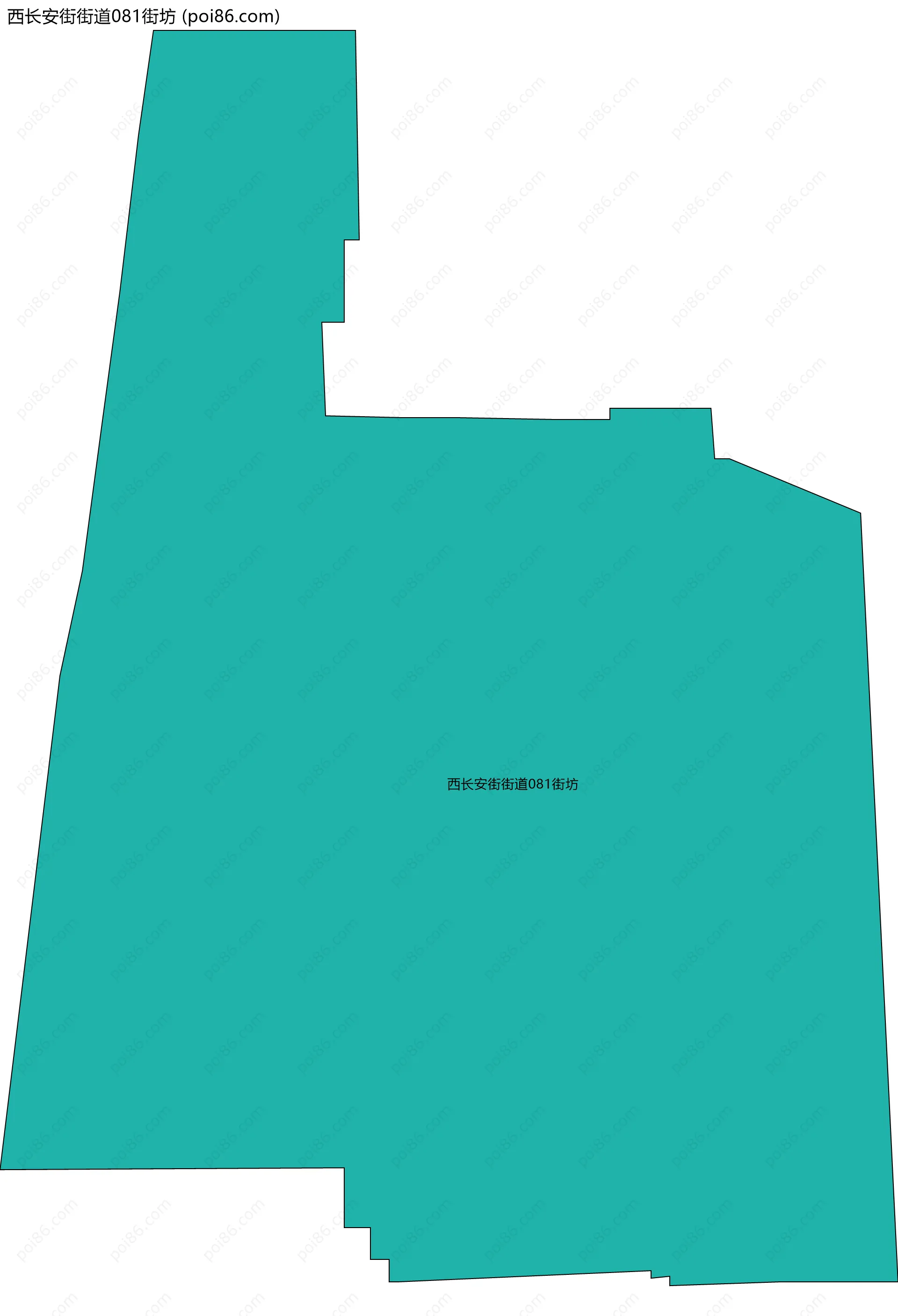 西长安街街道081街坊边界地图