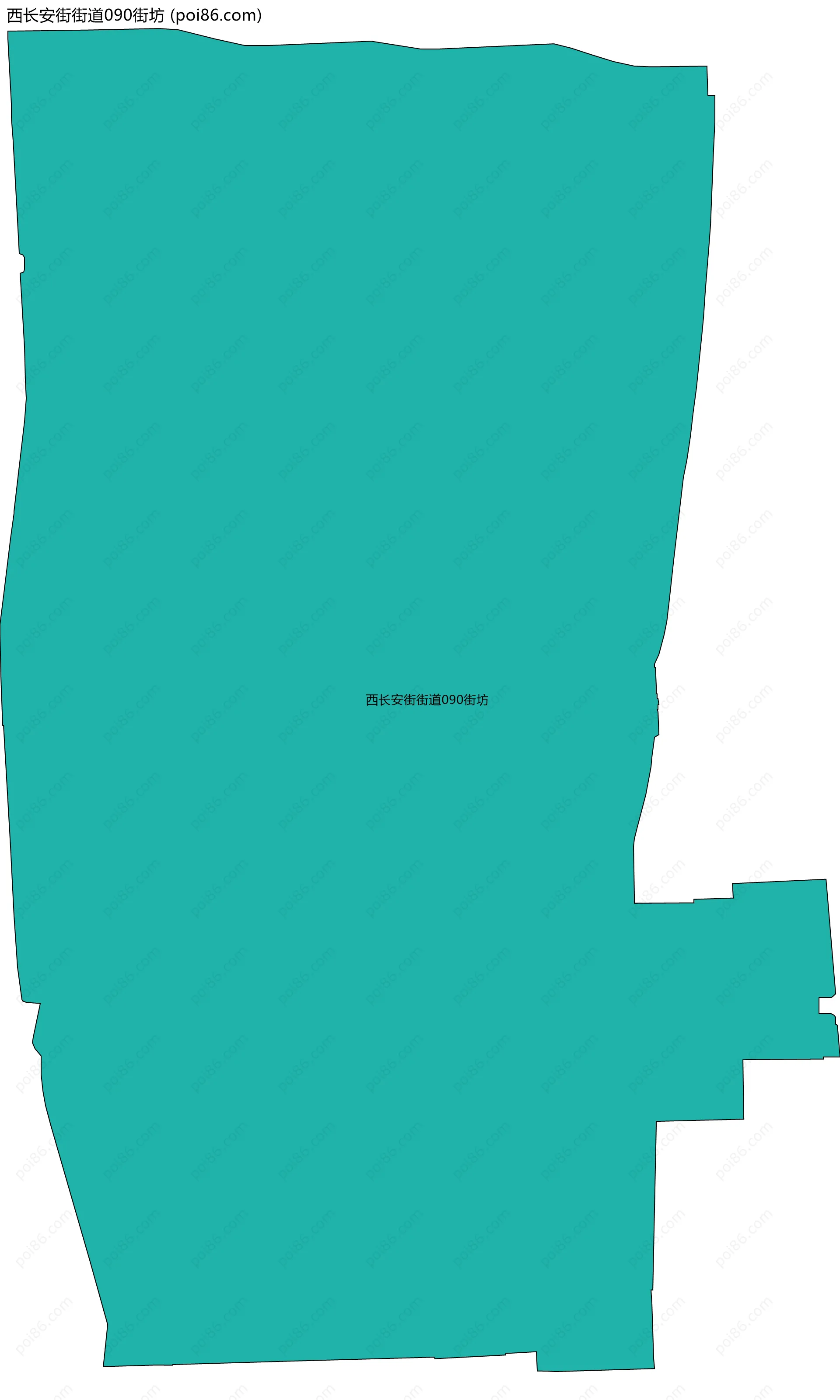 西长安街街道090街坊边界地图