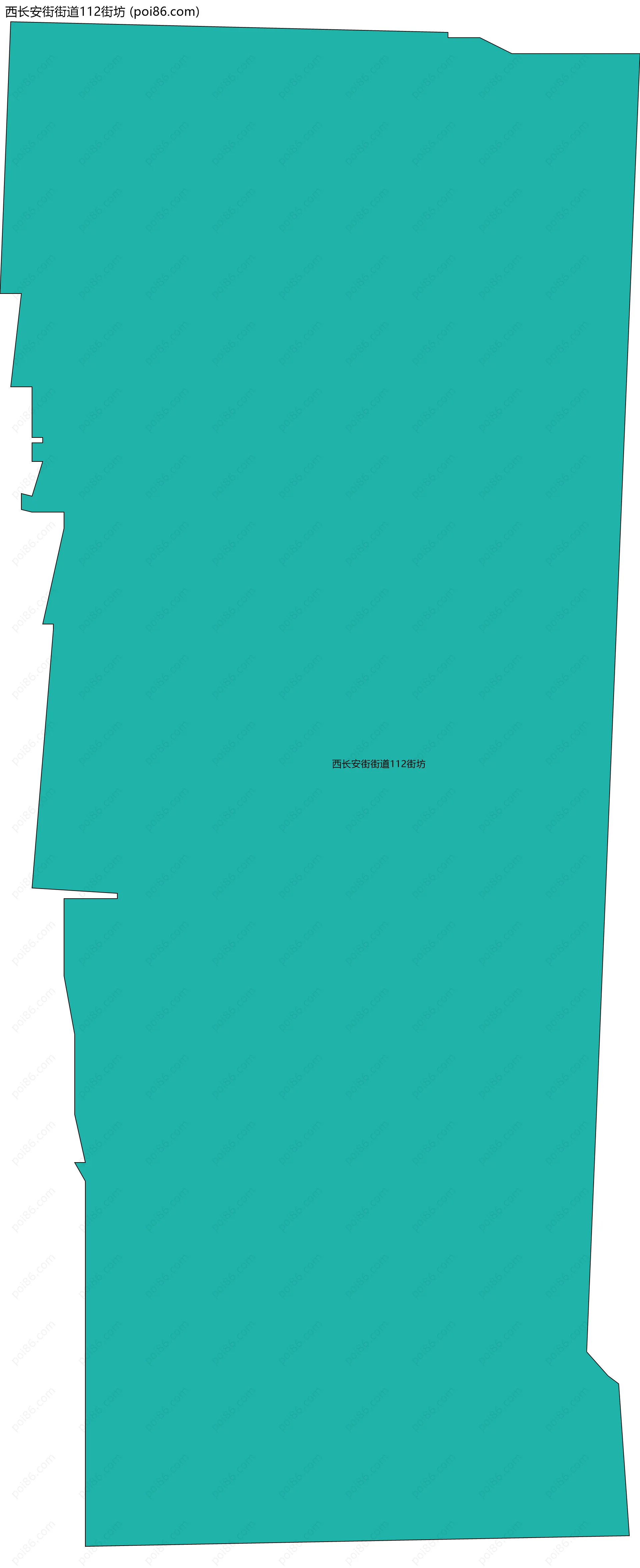西长安街街道112街坊边界地图