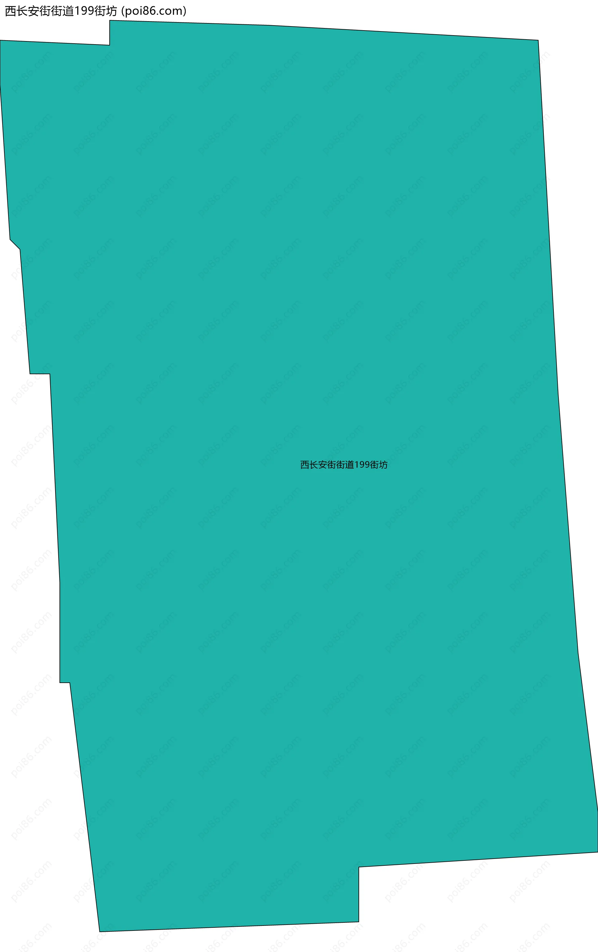 西长安街街道199街坊边界地图