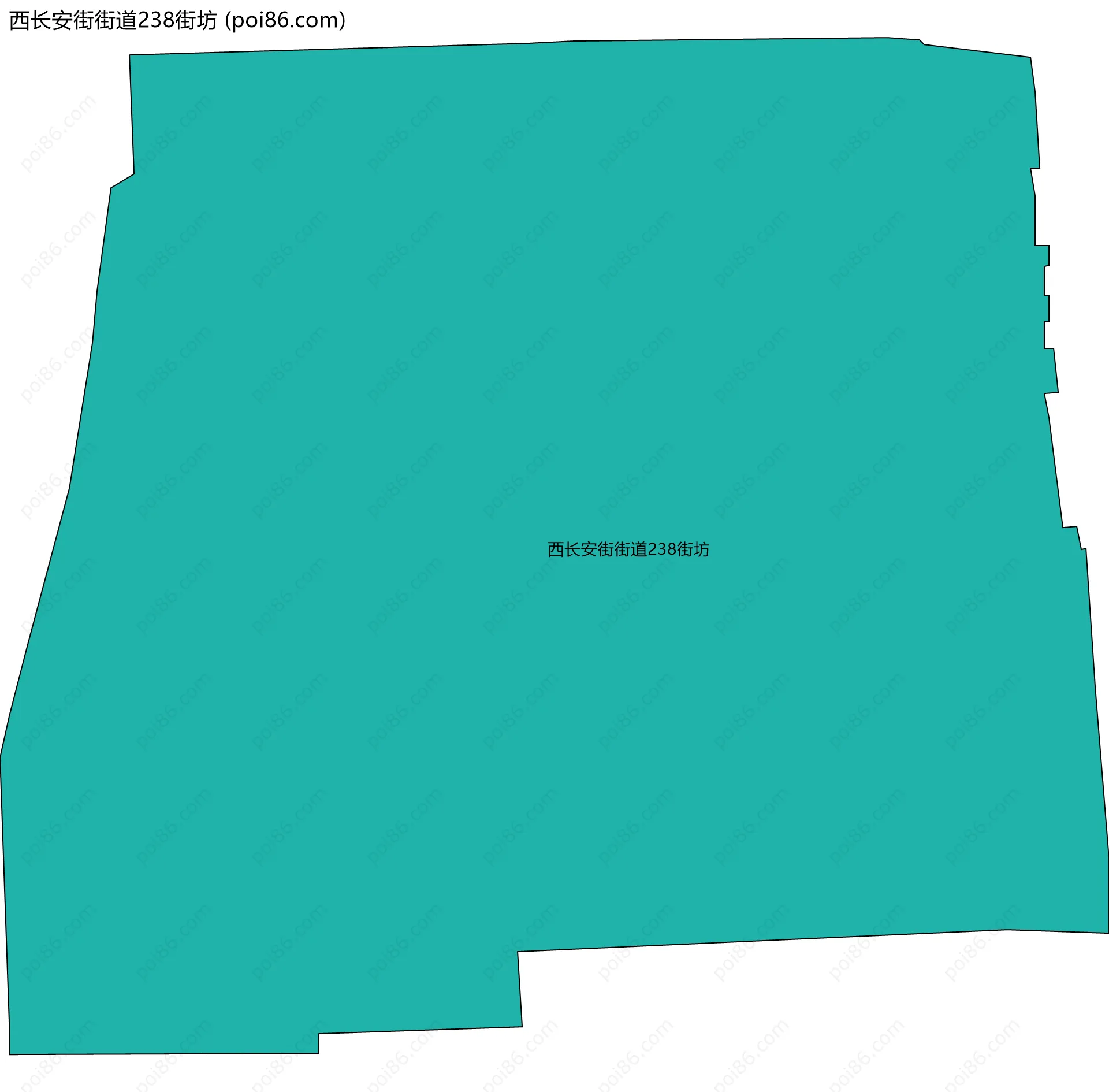 西长安街街道238街坊边界地图