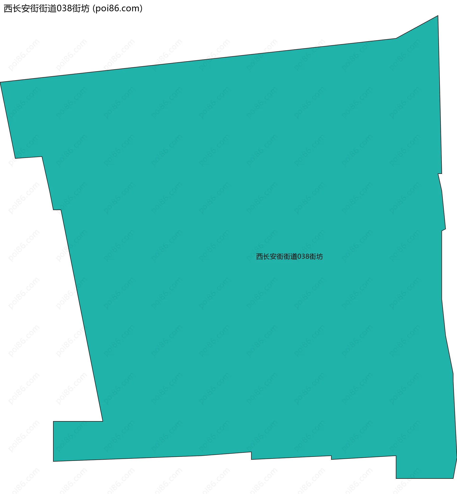 西长安街街道038街坊边界地图