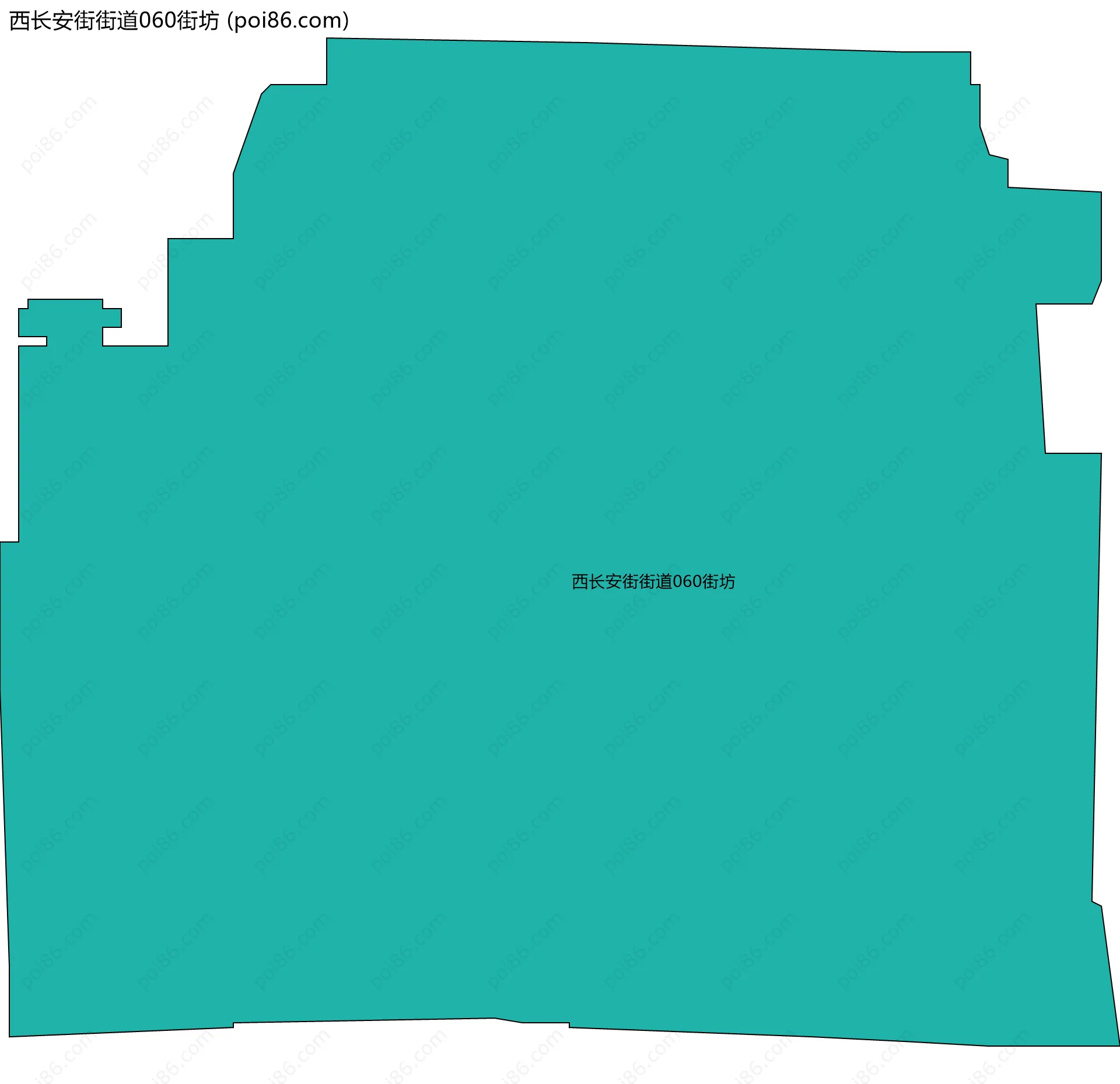 西长安街街道060街坊边界地图