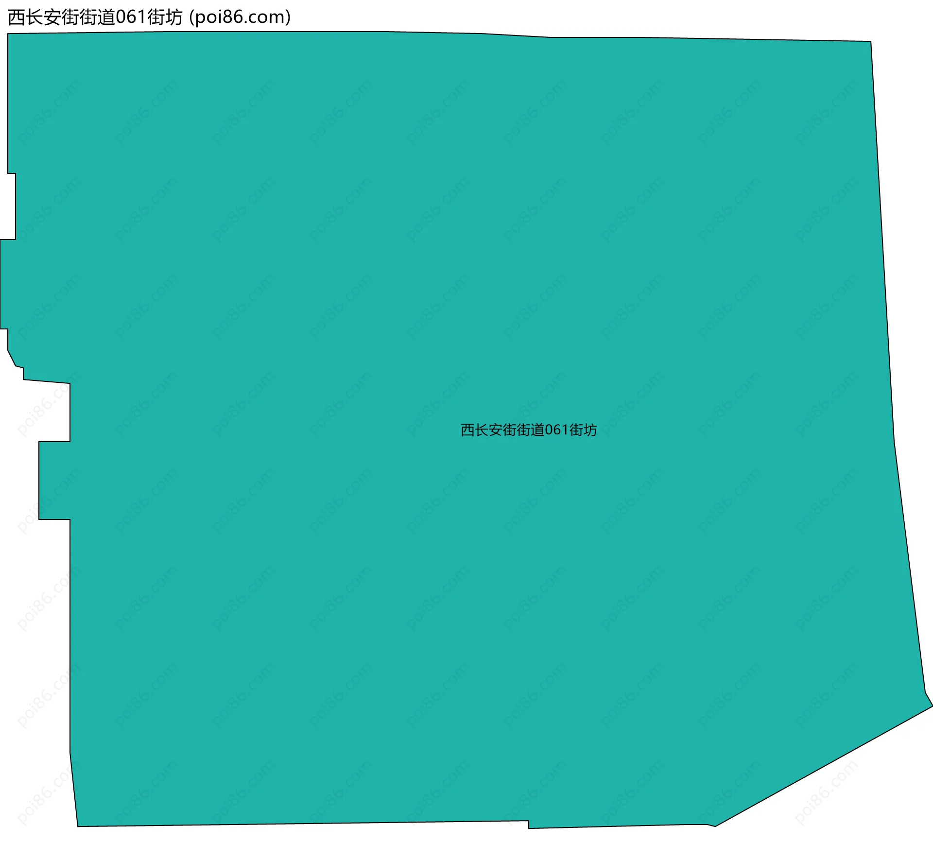 西长安街街道061街坊边界地图