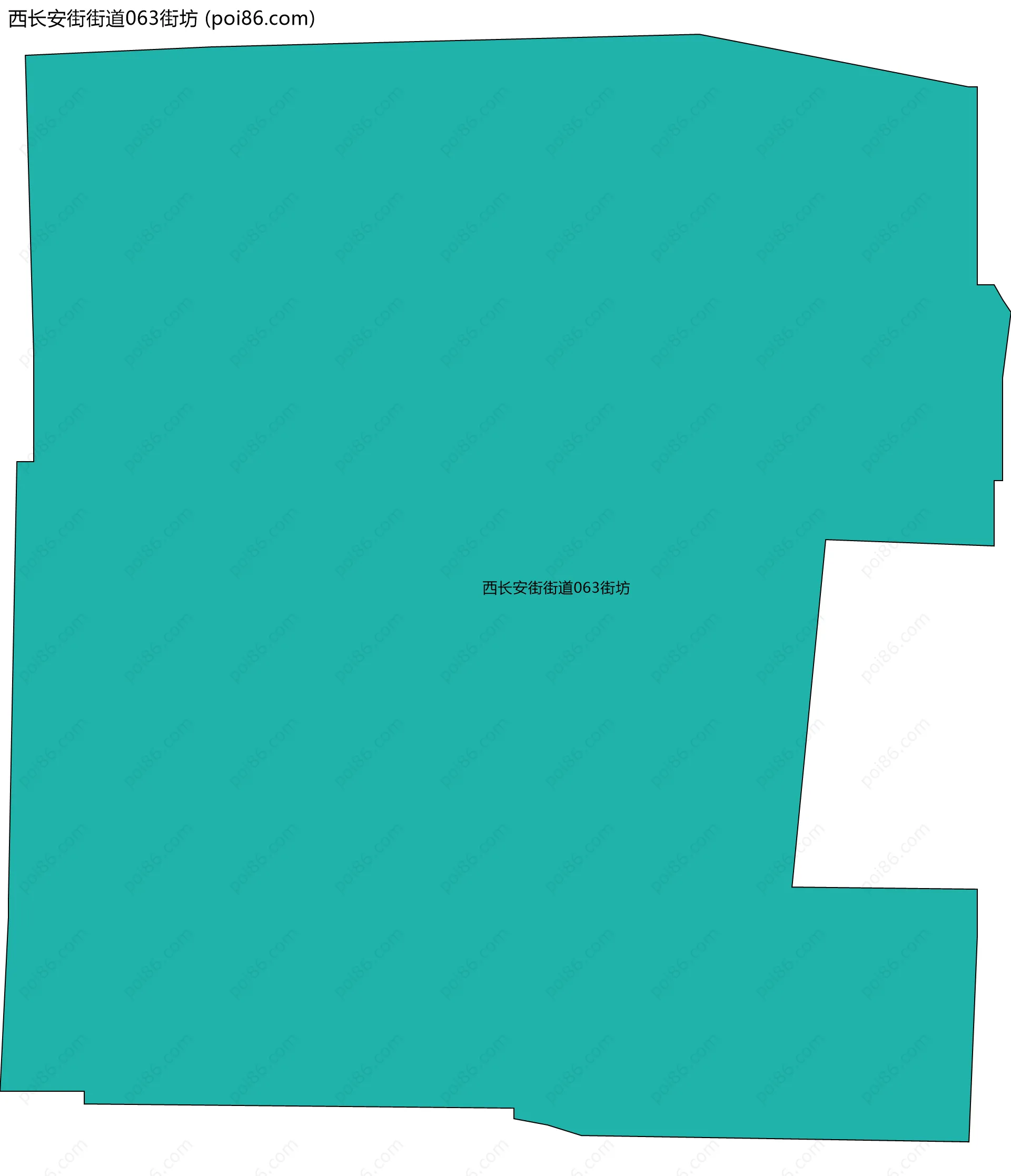 西长安街街道063街坊边界地图