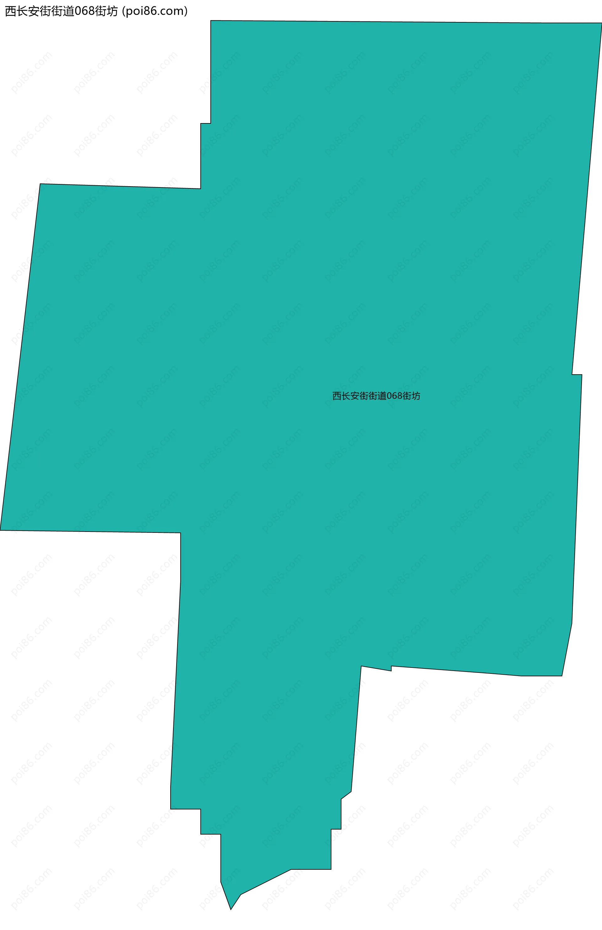 西长安街街道068街坊边界地图