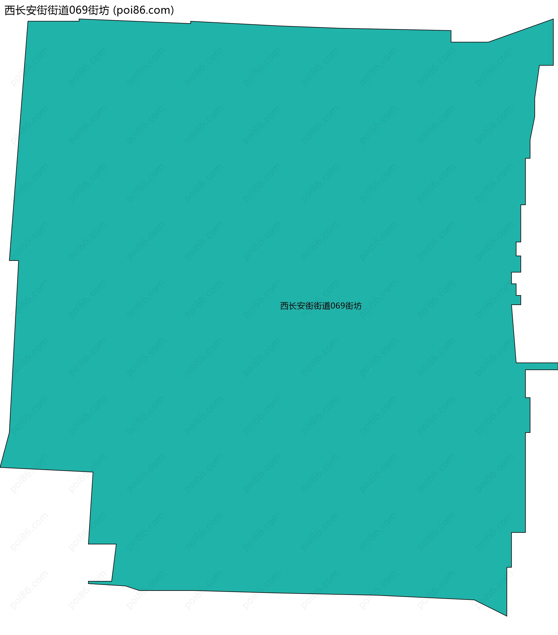 西长安街街道069街坊边界地图