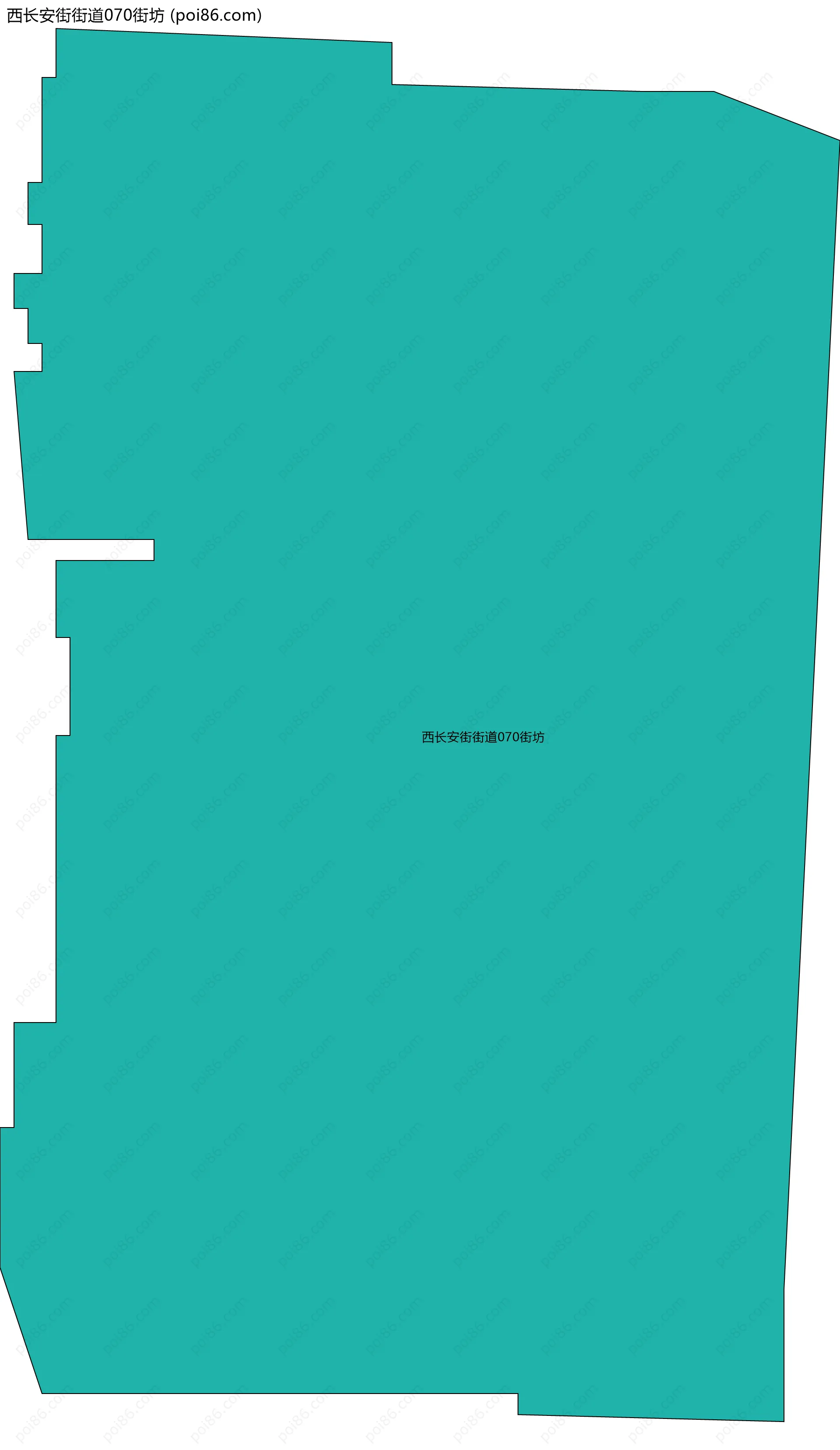 西长安街街道070街坊边界地图