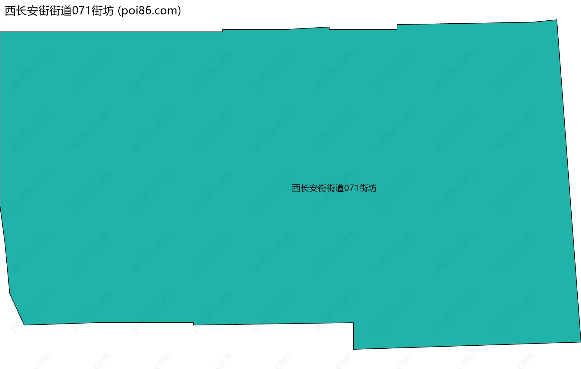 西长安街街道071街坊边界地图